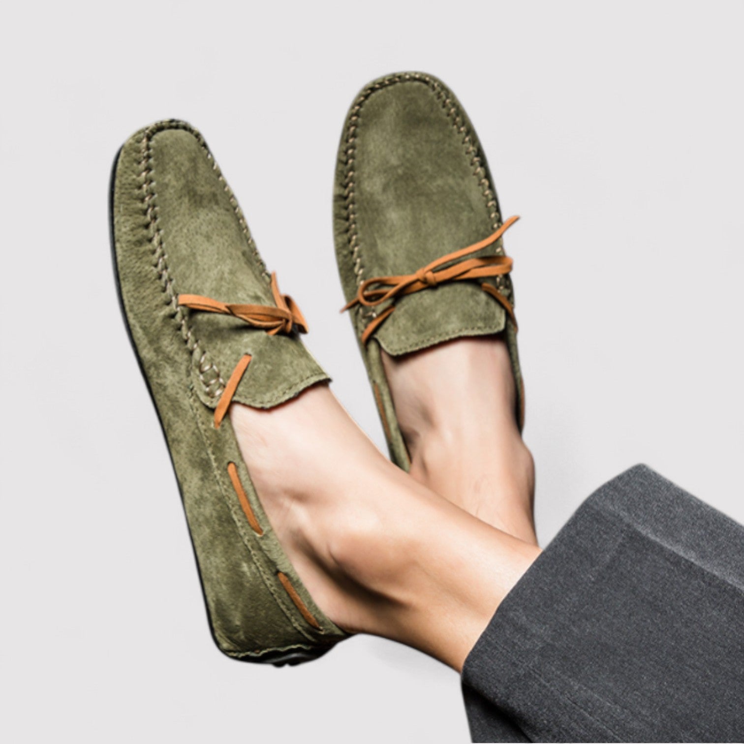 Lorenzi & Montague | The Daniele – Suede Bow Driving Loafers