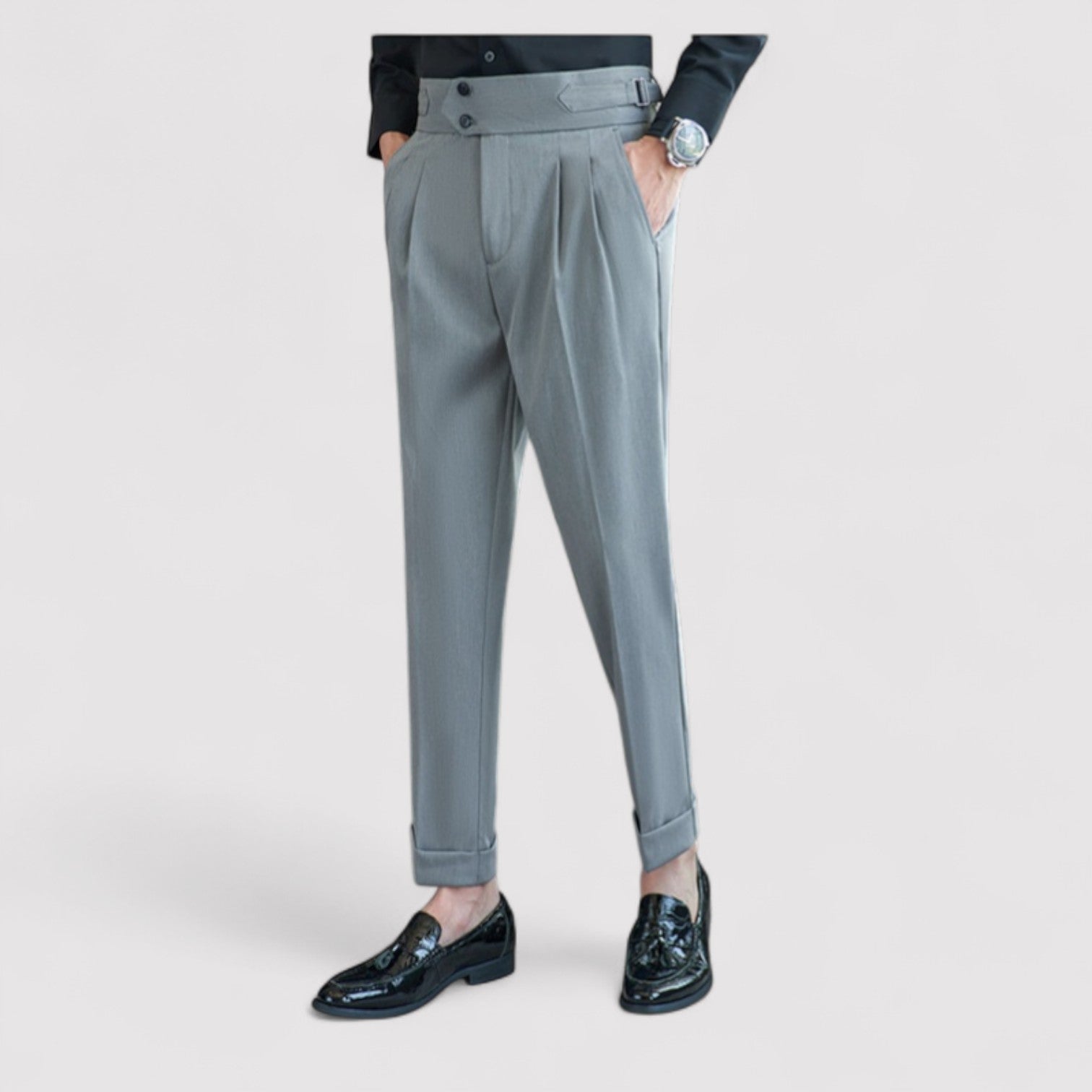 Lorenzi & Montague | The Tiziano – High-Waist Pleated Trousers