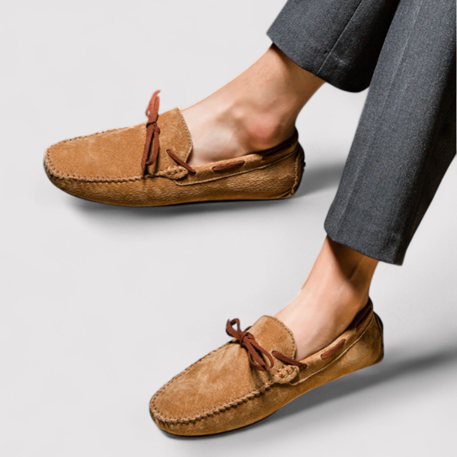 Lorenzi & Montague | The Daniele – Suede Bow Driving Loafers