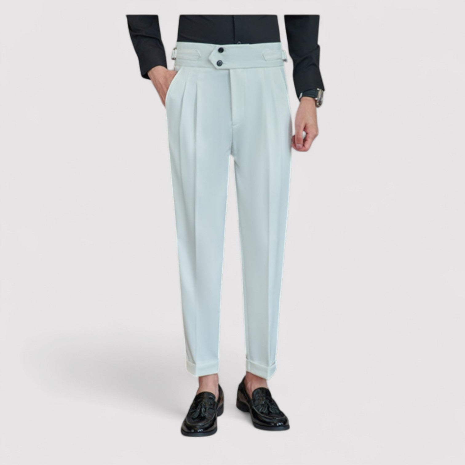 Lorenzi & Montague | The Tiziano – High-Waist Pleated Trousers