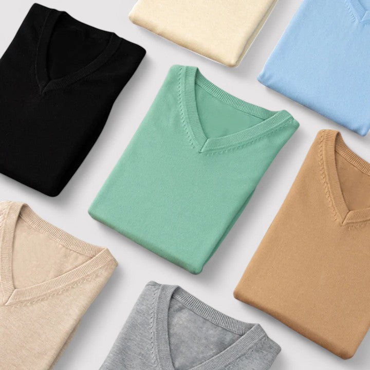 Lorenzi & Montague | The Vittorio – V-Neck Pullover Sweater