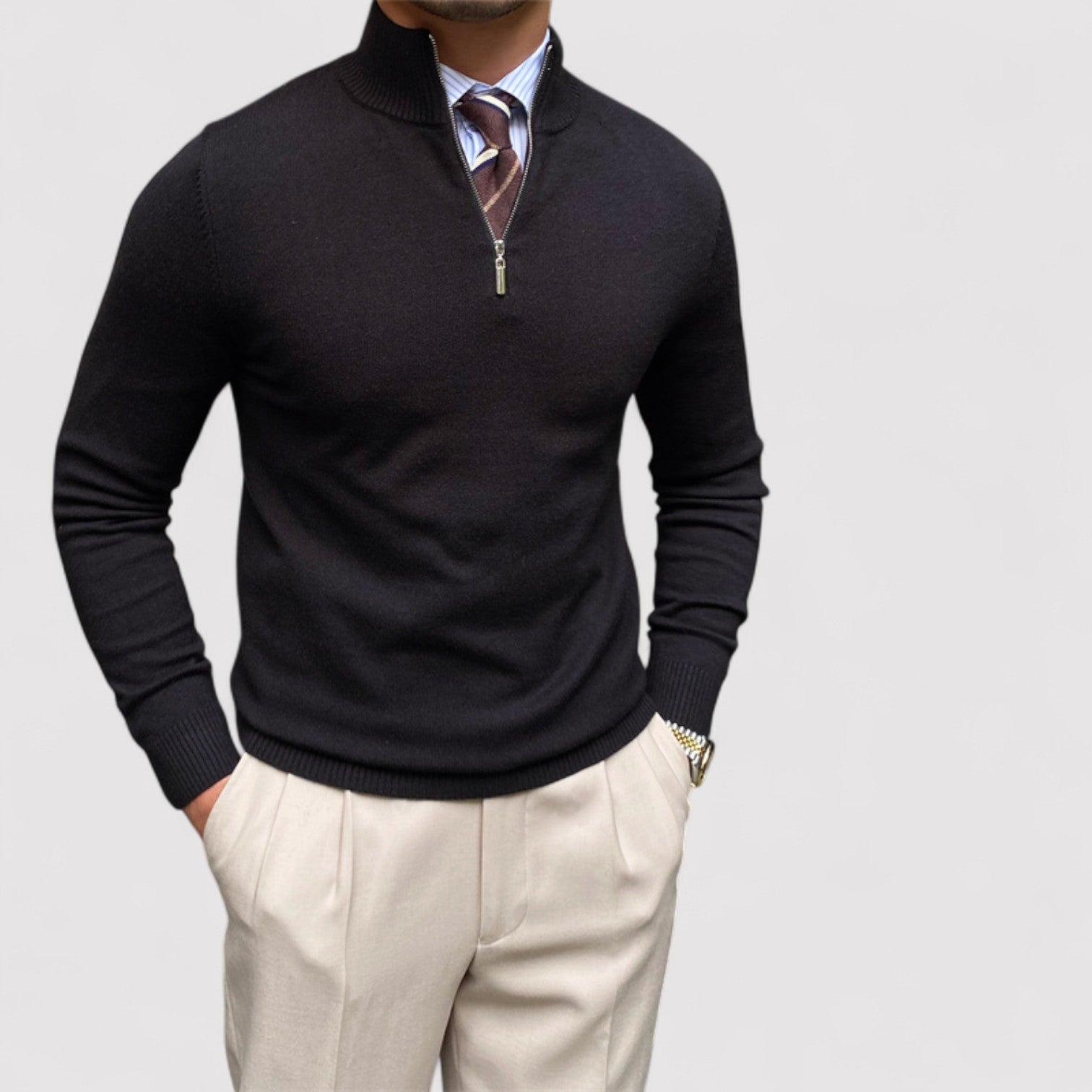 Lorenzi & Montague | The Étienne – Zip Neck Sweater