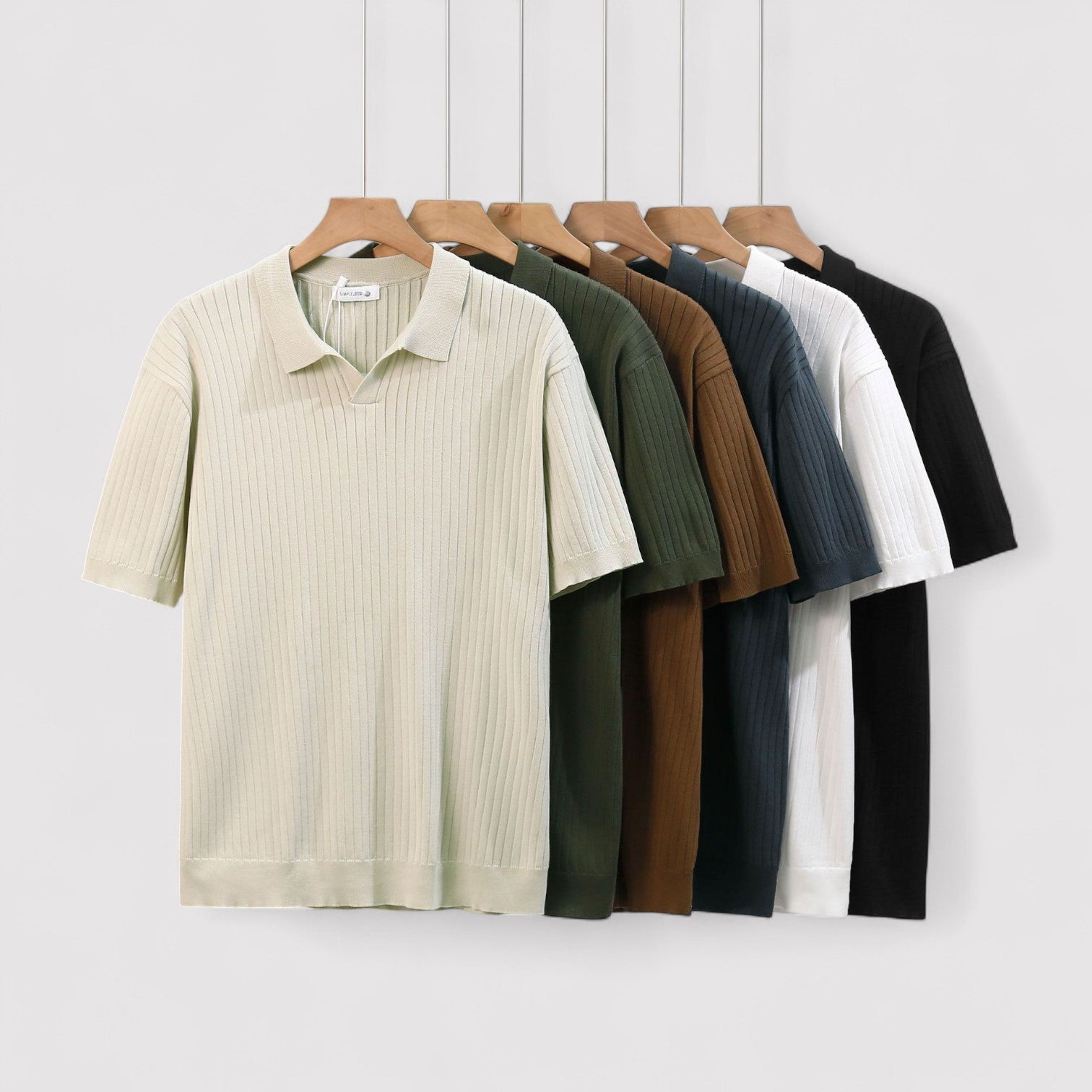 Lorenzi & Montague | The Adrius – Ribbed Knit Polo Shirt