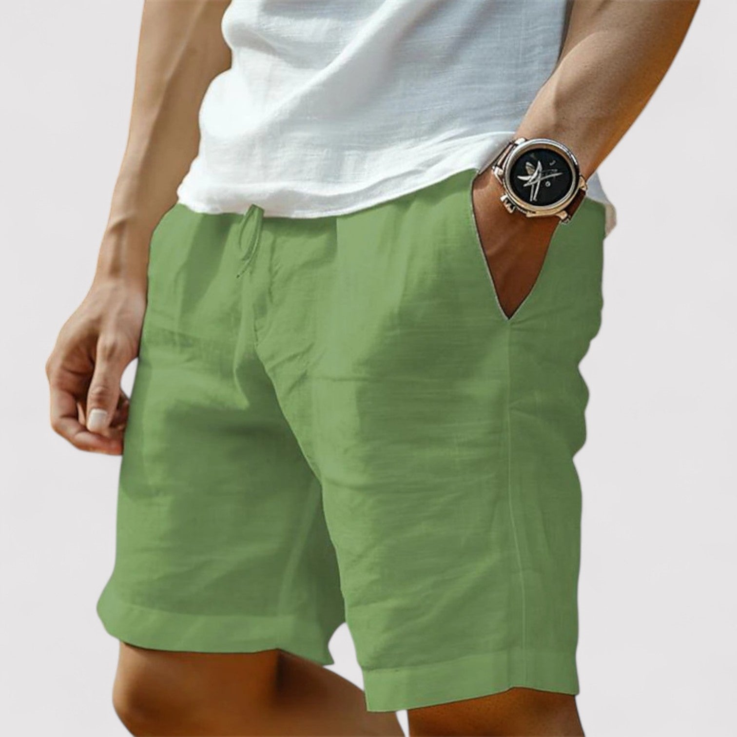 Lorenzi & Montague | The Adrièl – Cotton & Linen Summer Shorts