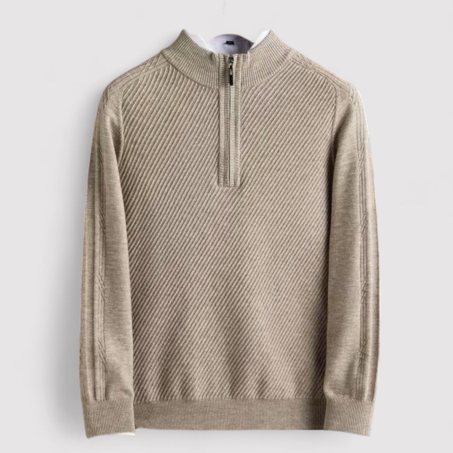 Lorenzi & Montague | The Renato II – Wool Half-Zip Sweater
