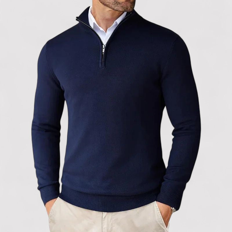 Lorenzi & Montague | The Marco – Zip-Neck Pullover