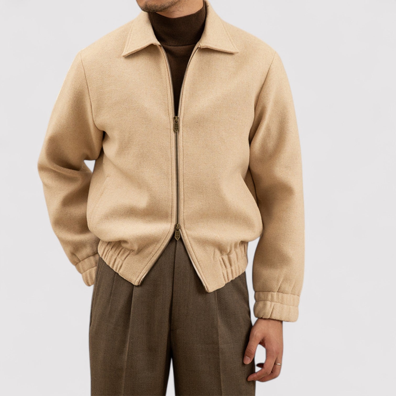 Lorenzi & Montague | The Adrio – Wool Zip Jacket