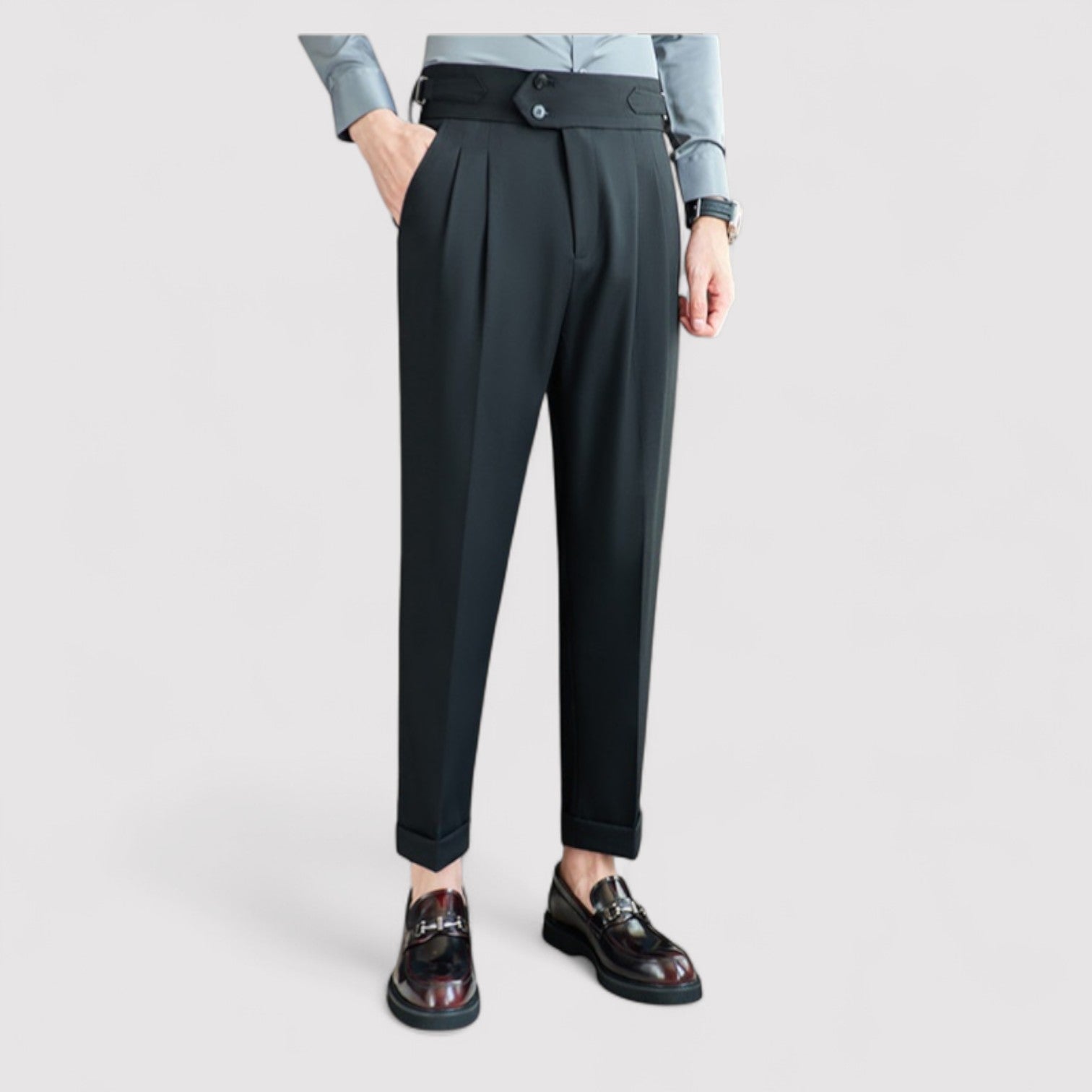 Lorenzi & Montague | The Tiziano – High-Waist Pleated Trousers
