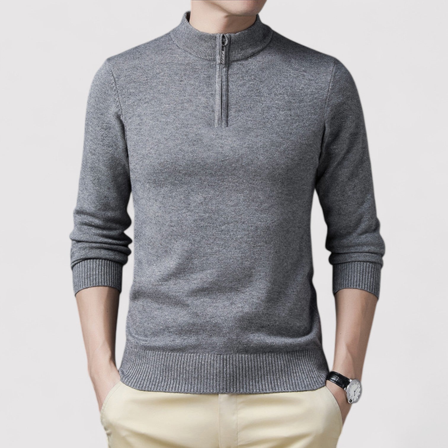 Lorenzi & Montague | The Aurellio – Half-Zip Pullover Sweater