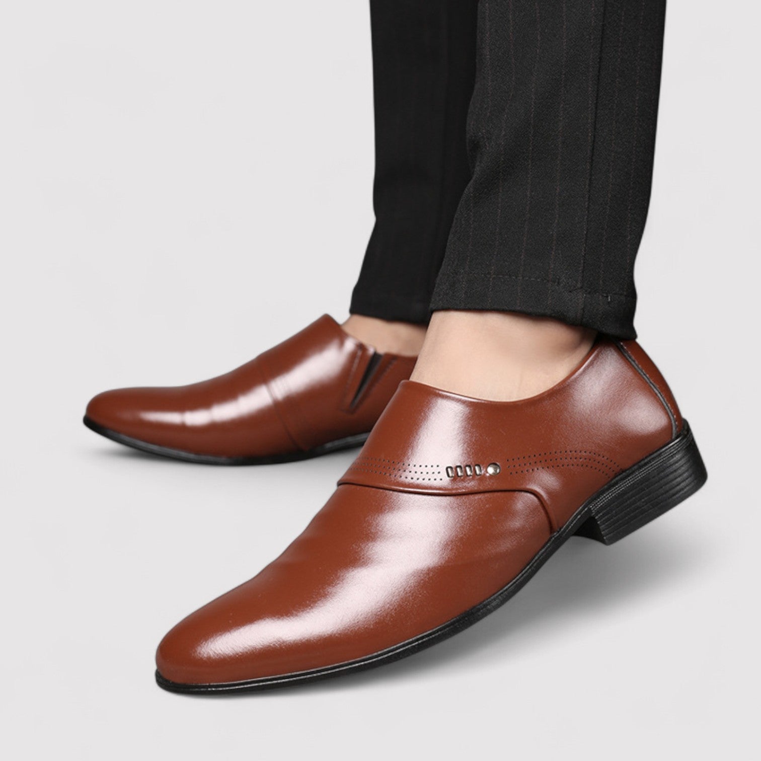 Lorenzi & Montague | The Dorian – Leather Slip-On Shoes