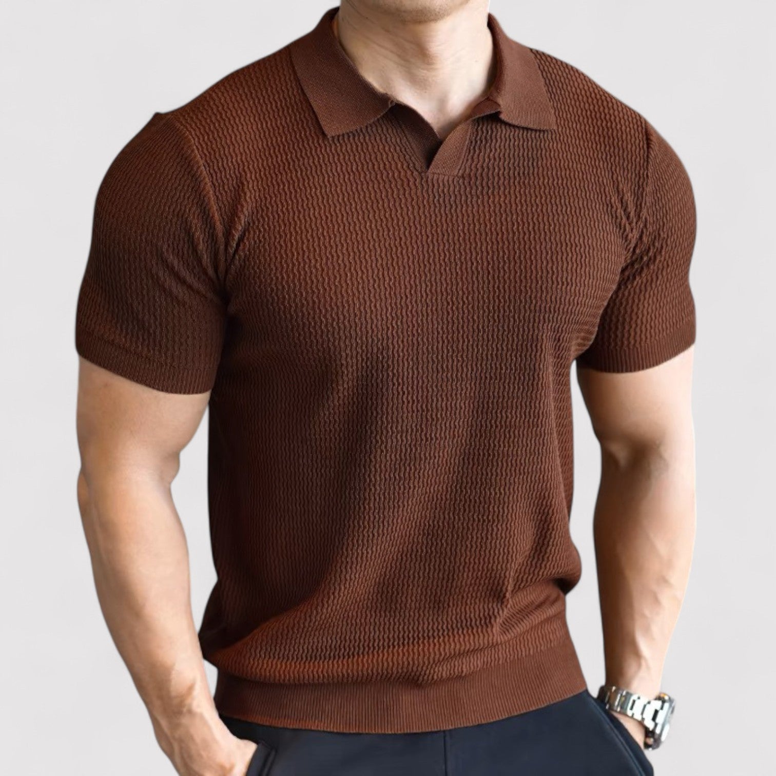 Lorenzi & Montague | The Silvestro – Textured Performance Polo