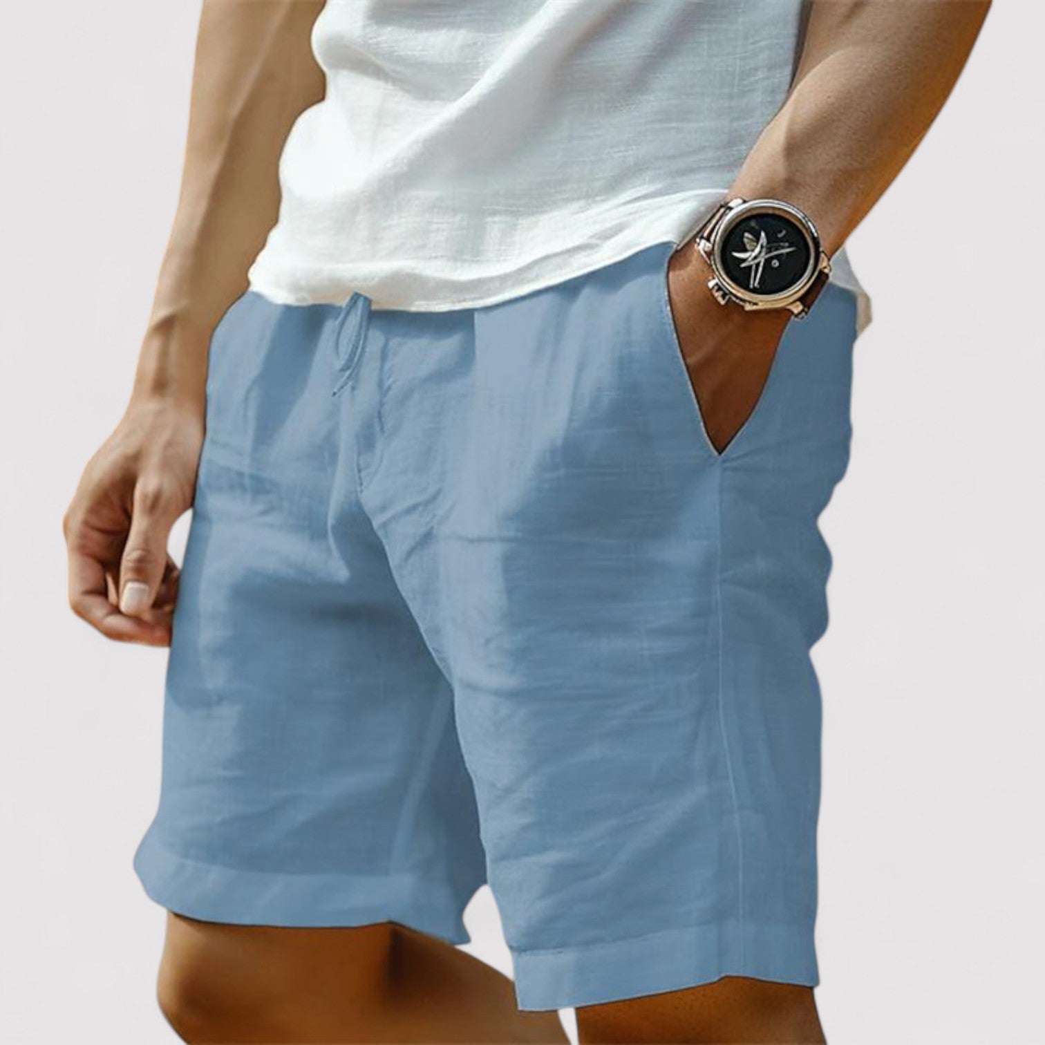 Lorenzi & Montague | The Adrièl – Cotton & Linen Summer Shorts