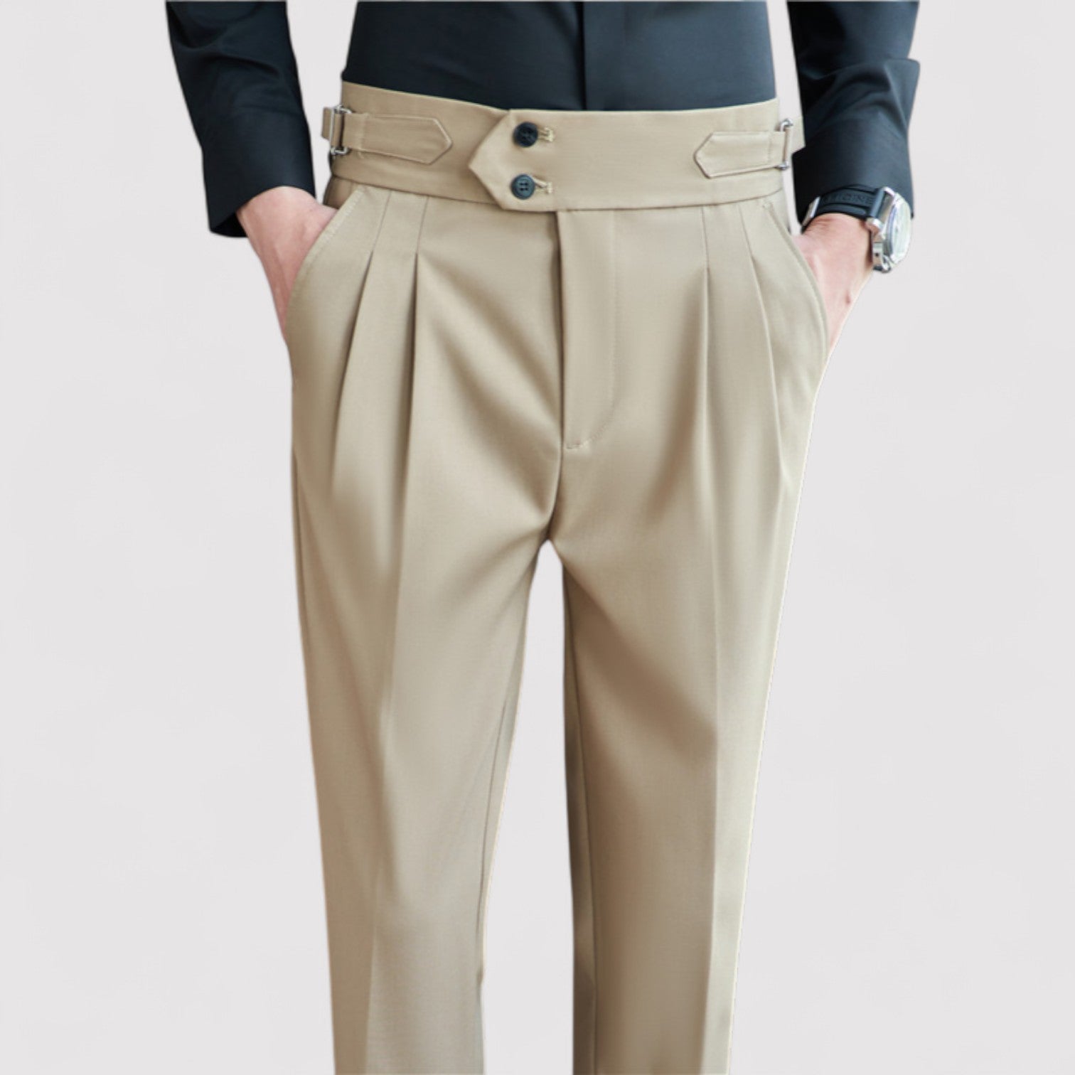 Lorenzi & Montague | The Tiziano – High-Waist Pleated Trousers