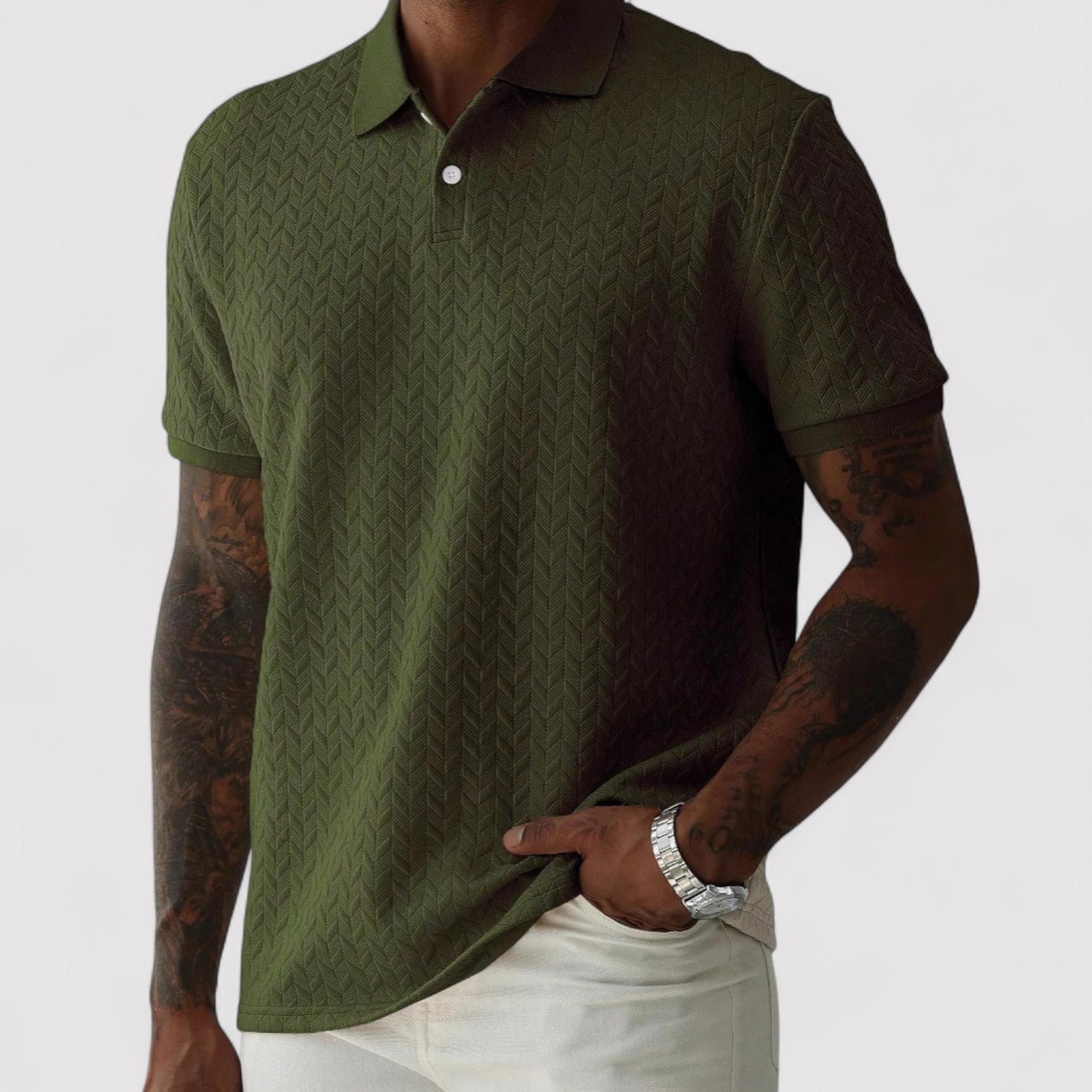 Lorenzi & Montague | The Giulietto – Men’s Textured Polo Shirt