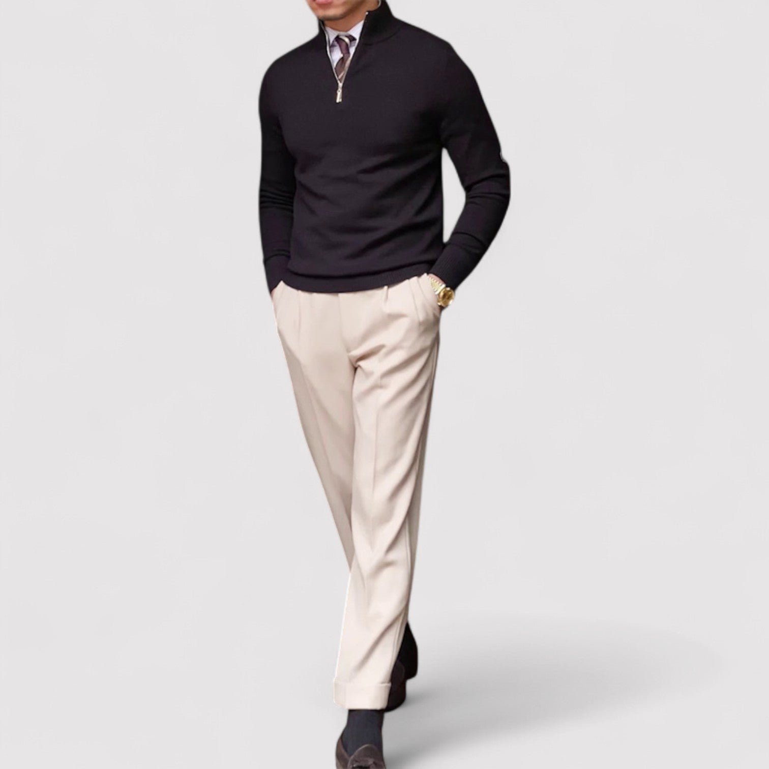 Lorenzi & Montague | The Étienne – Zip Neck Sweater