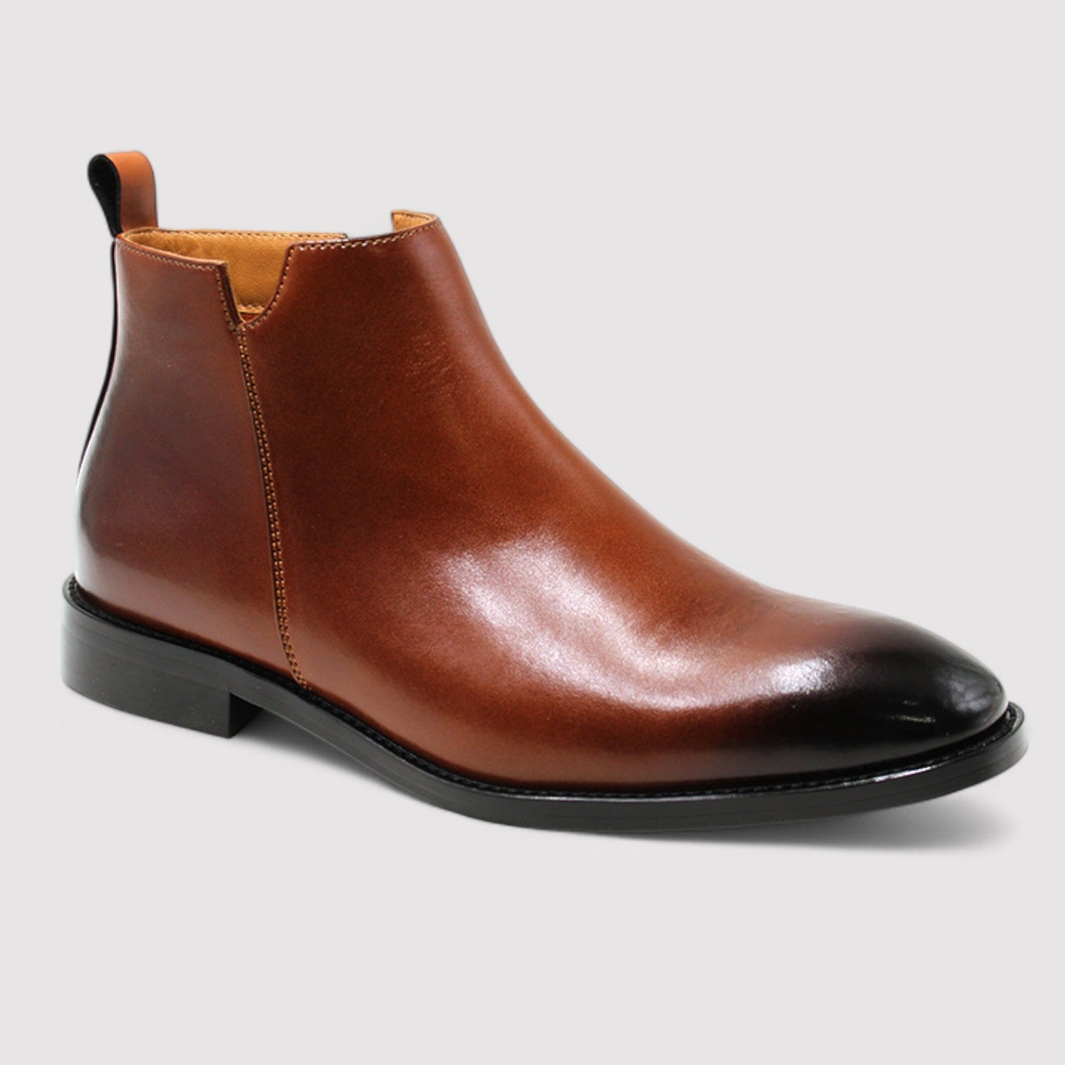 Lorenzi & Montague | The Alaric – Leather Zip Chelsea Boots