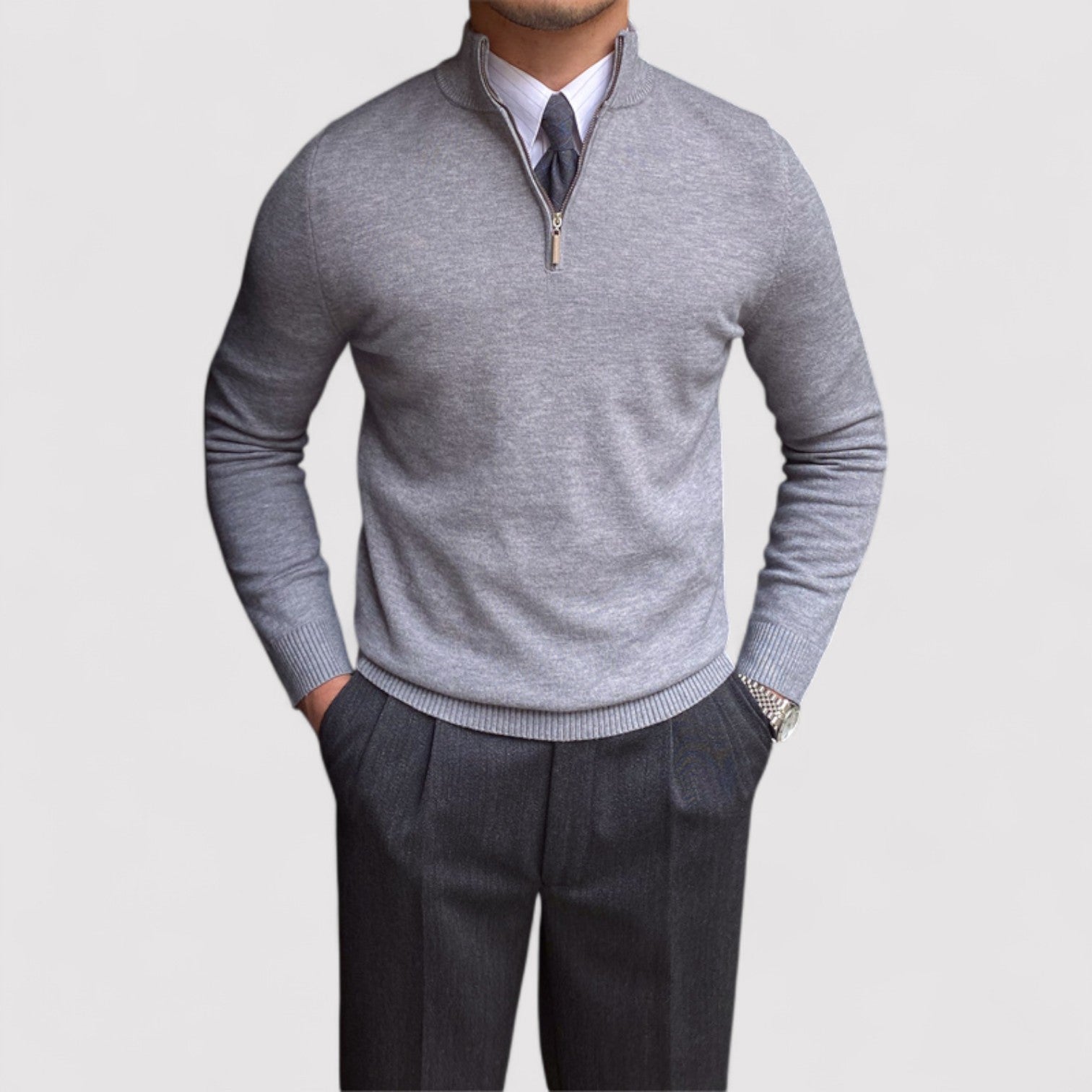 Lorenzi & Montague | The Étienne – Zip Neck Sweater