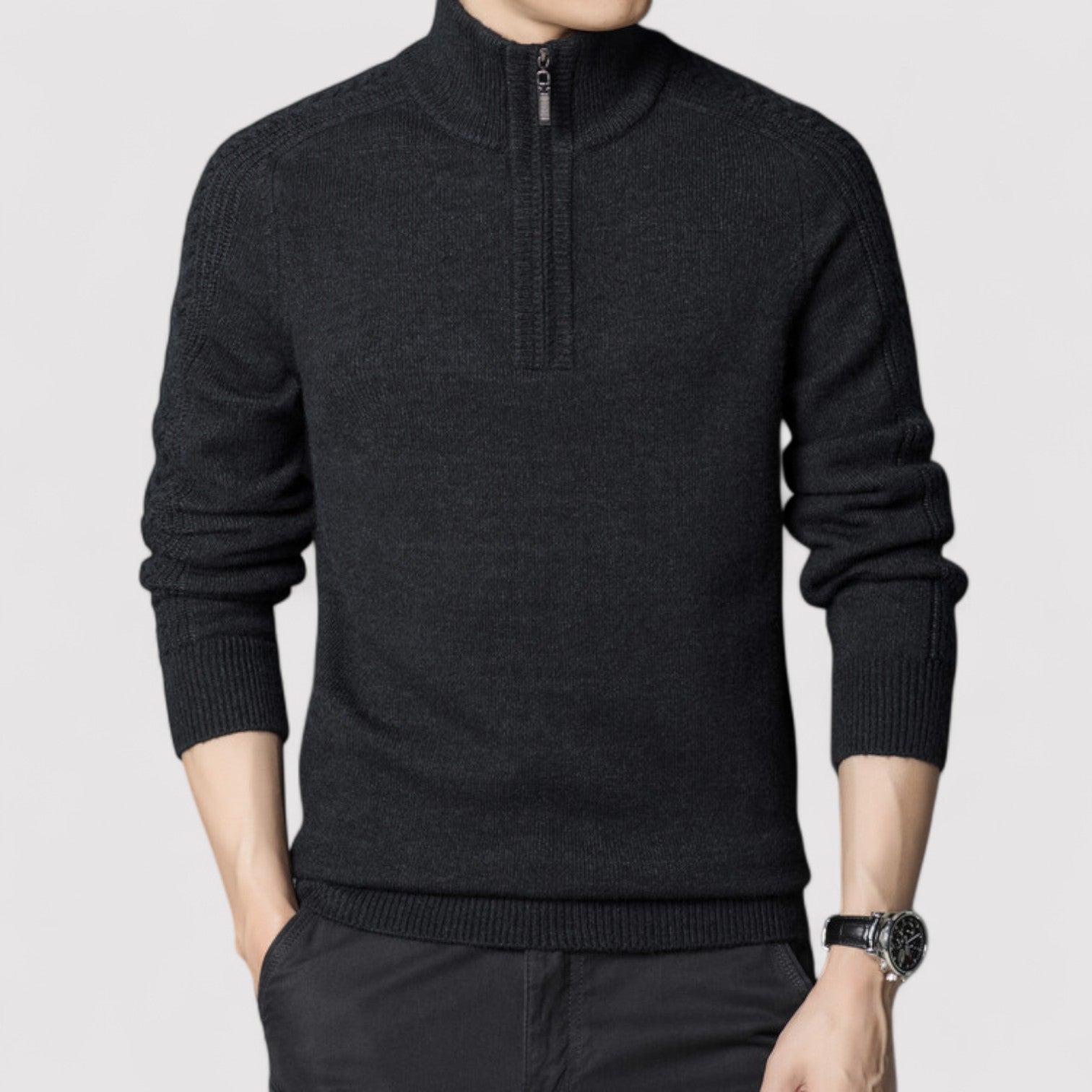 Lorenzi & Montague | The Aldric – High-Neck Wool Sweater