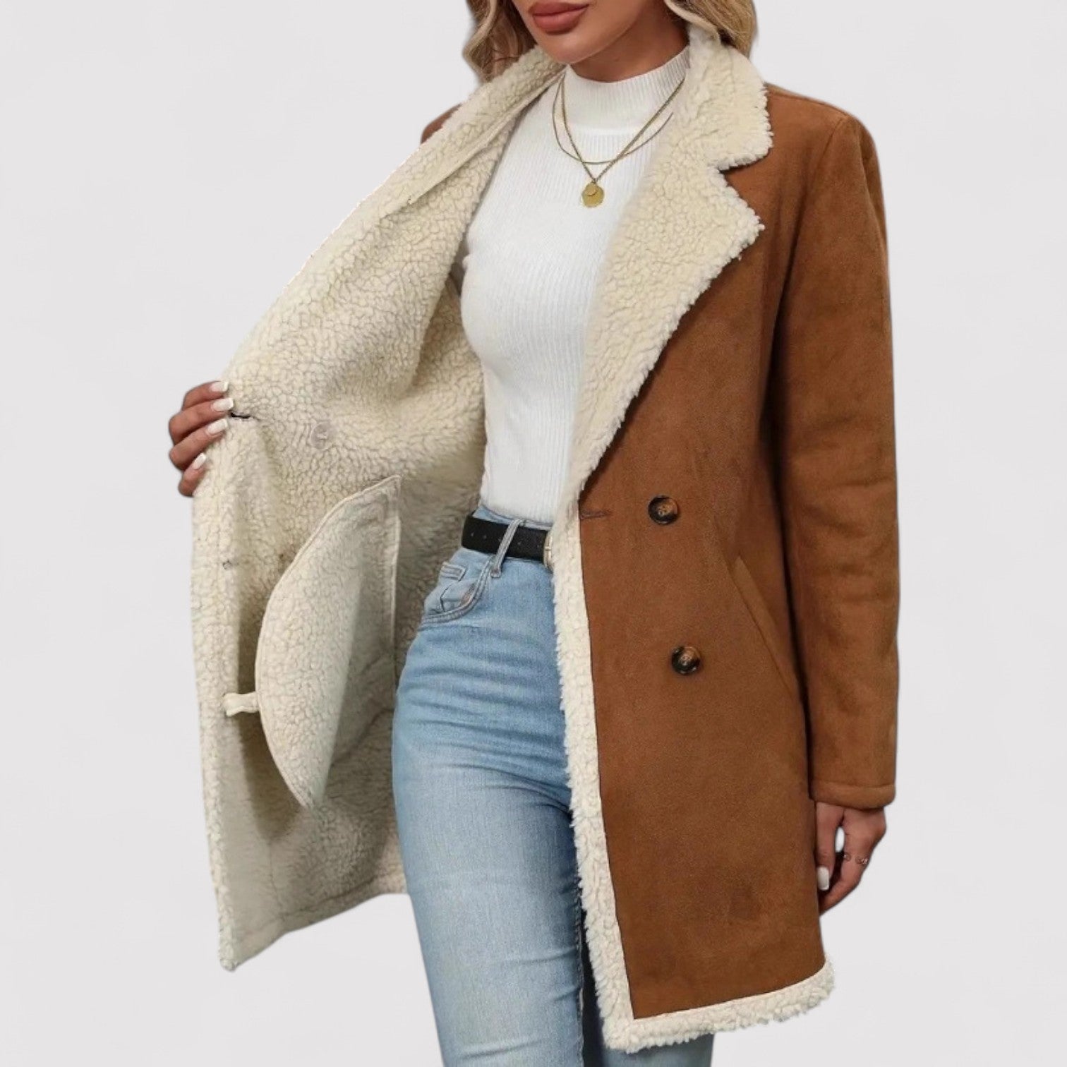 Lorenzi & Montague | The Amara – Shearling Coat