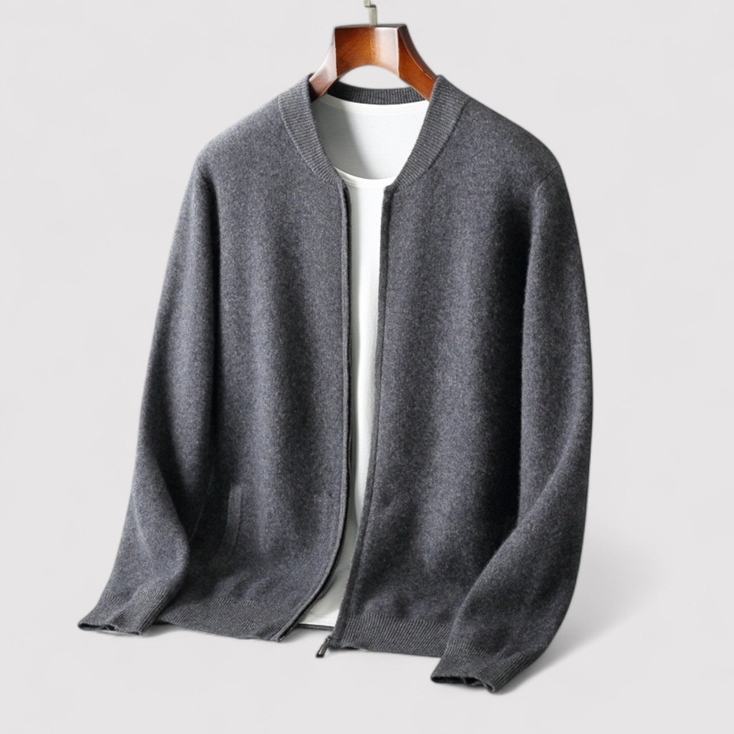 Lorenzi & Montague | The Valdano – Knitted Zip Cardigan