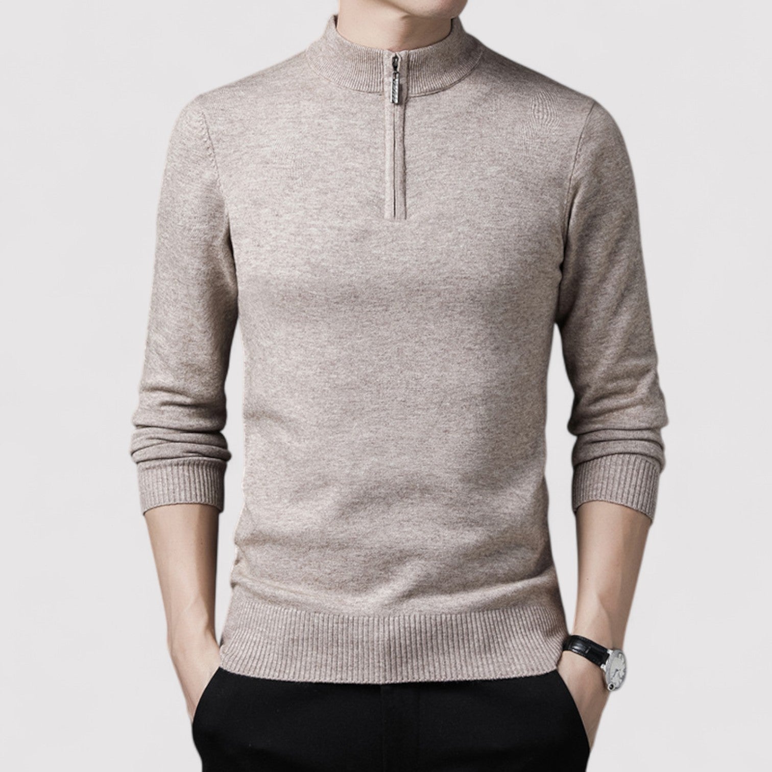 Lorenzi & Montague | The Aurellio – Half-Zip Pullover Sweater