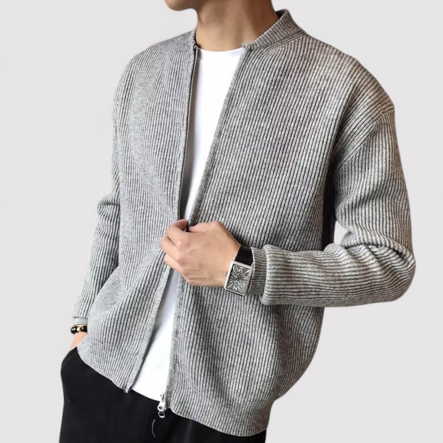 Lorenzi & Montague | The Alessio – Men’s Knitted Cardigan Gilet