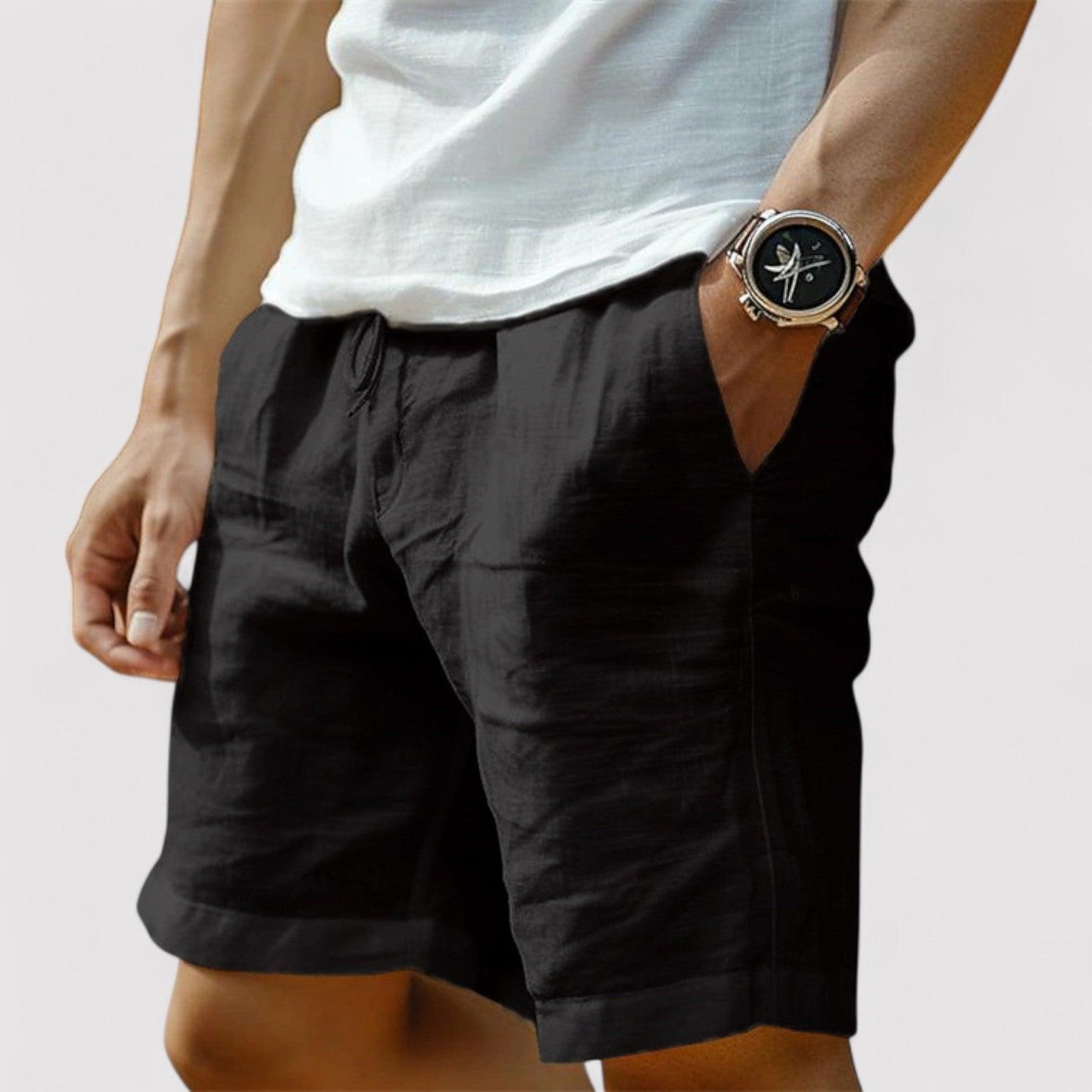 Lorenzi & Montague | The Adrièl – Cotton & Linen Summer Shorts
