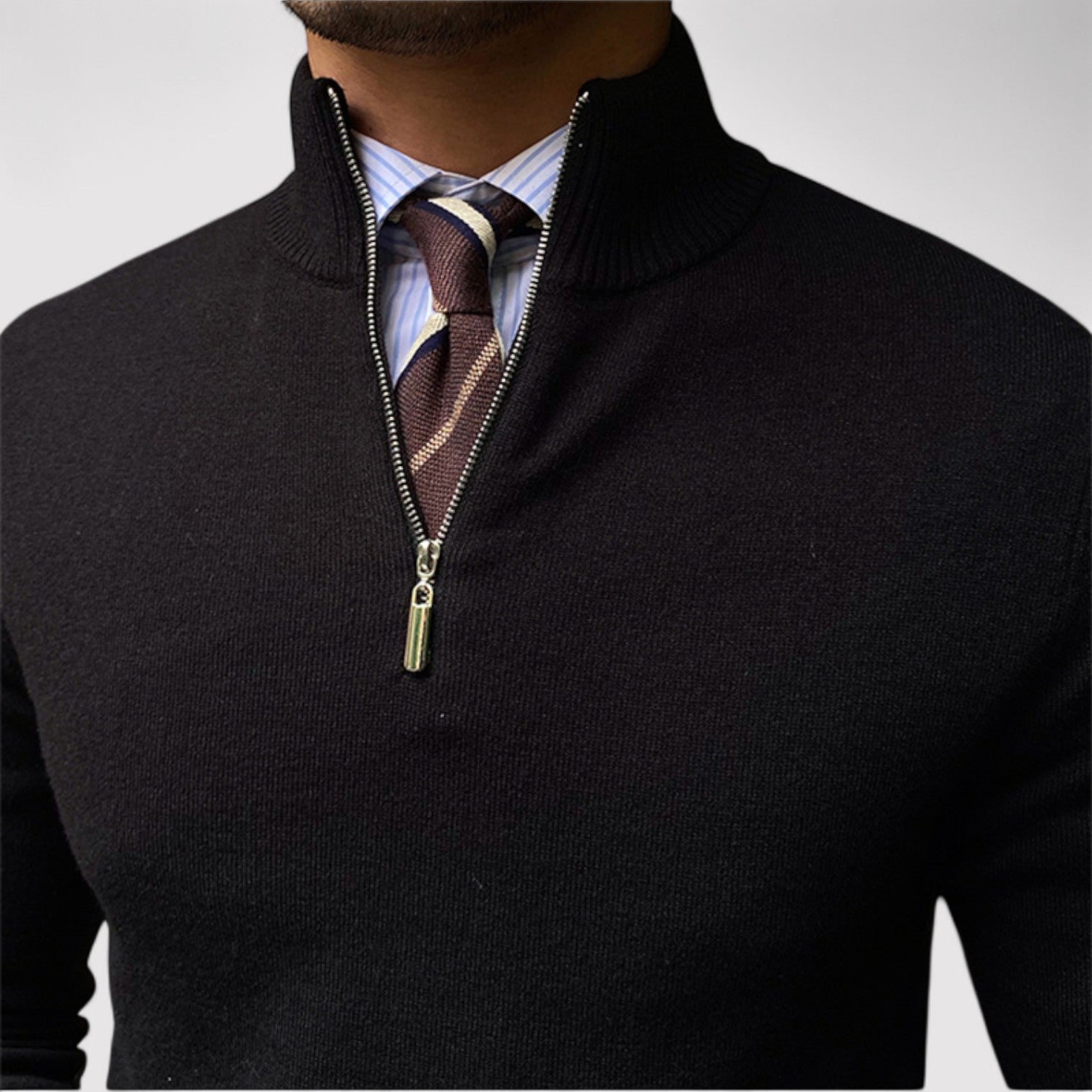Lorenzi & Montague | The Étienne – Zip Neck Sweater