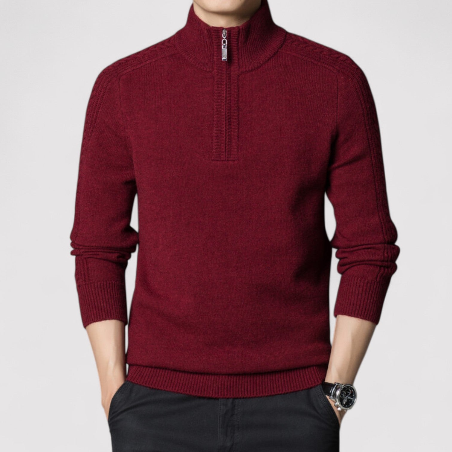 Lorenzi & Montague | The Aldric – High-Neck Wool Sweater