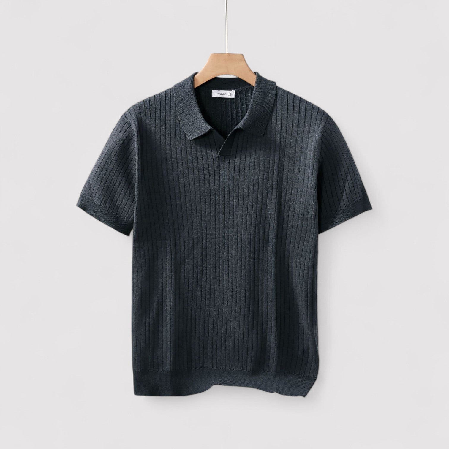 Lorenzi & Montague | The Adrius – Ribbed Knit Polo Shirt