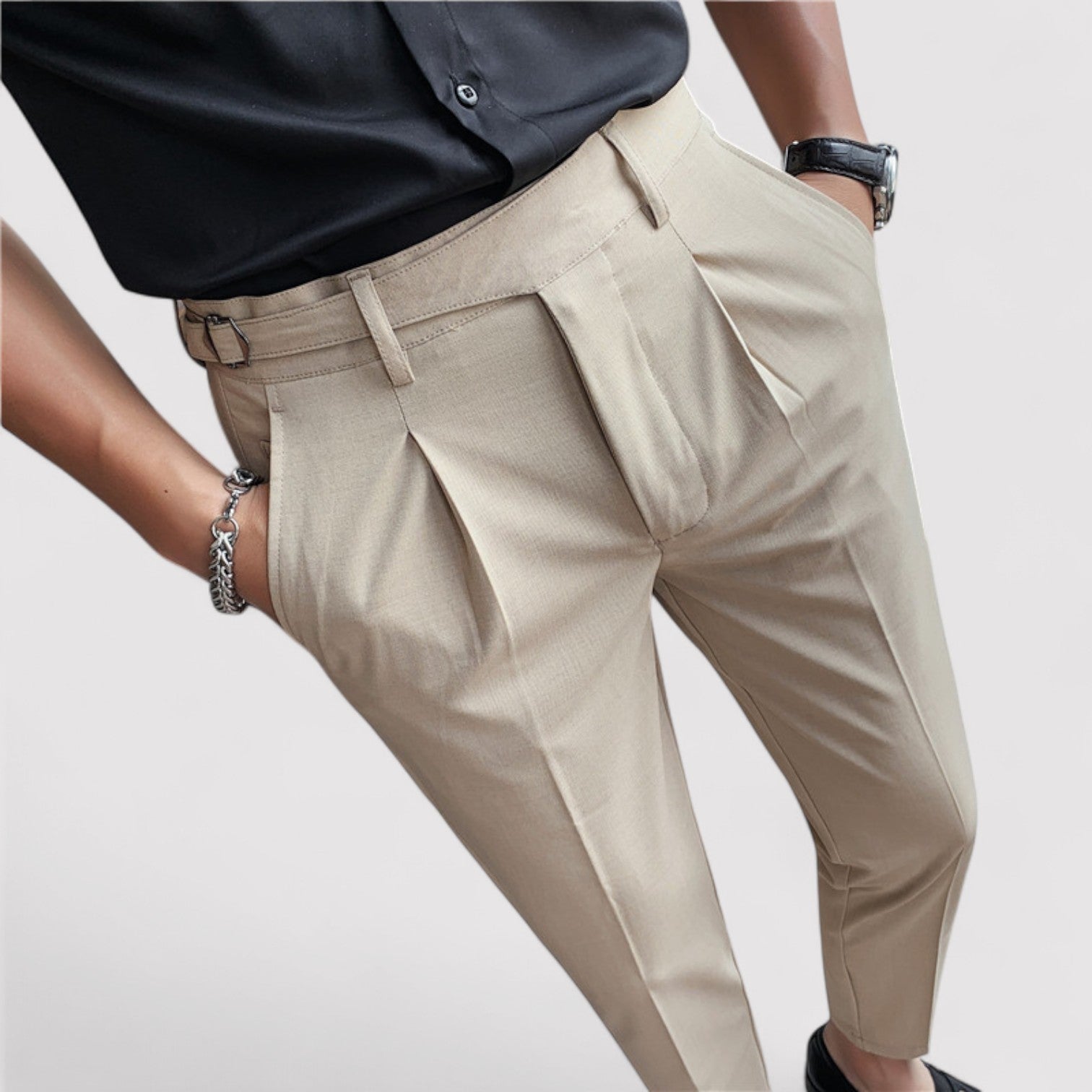 Lorenzi & Montague | The Vittore – Men’s Cropped Suit Trousers