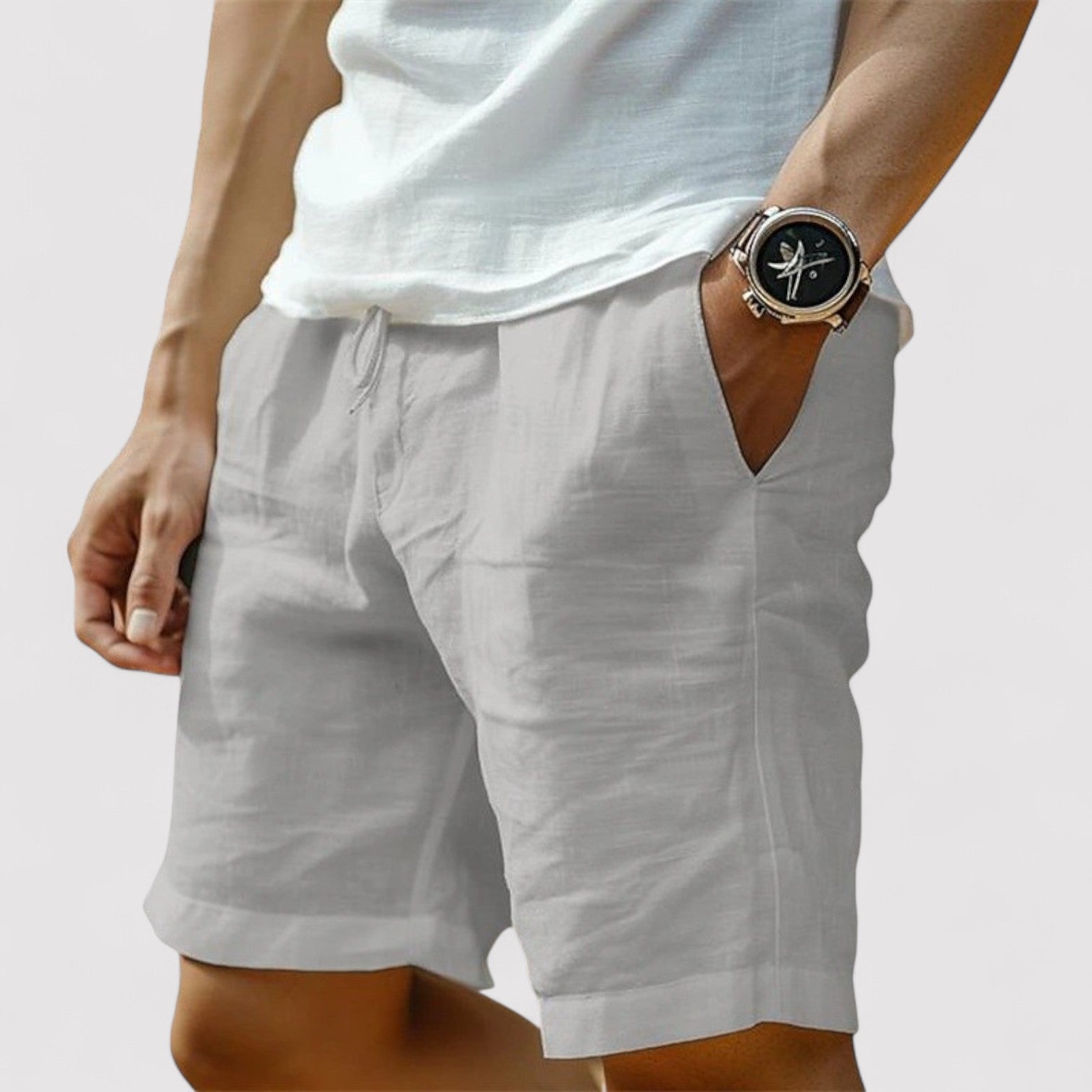 Lorenzi & Montague | The Adrièl – Cotton & Linen Summer Shorts