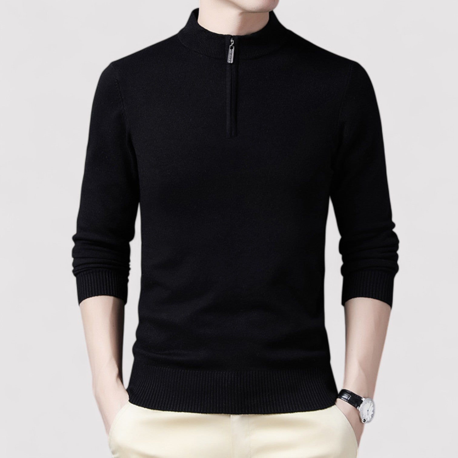 Lorenzi & Montague | The Aurellio – Half-Zip Pullover Sweater