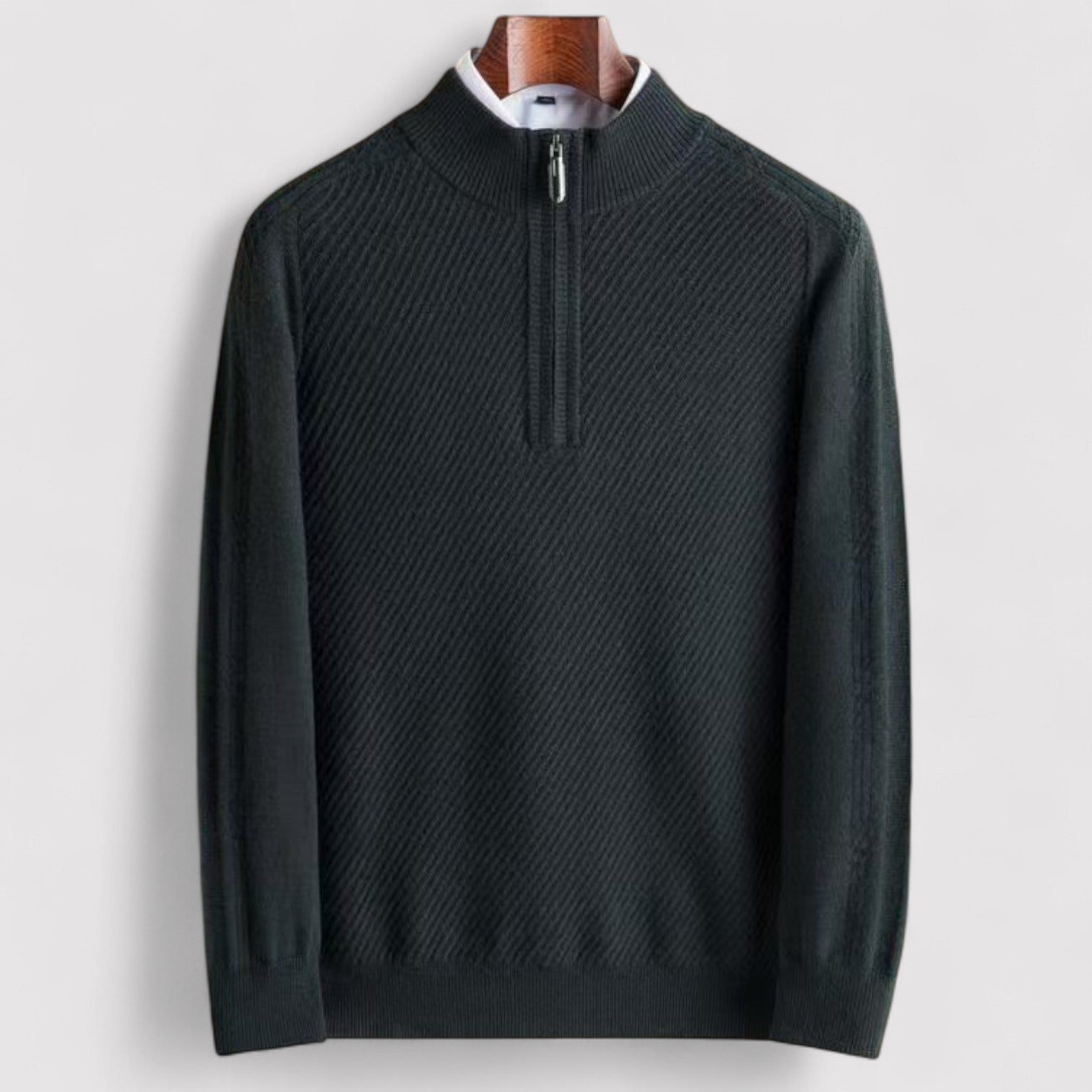 Lorenzi & Montague | The Renato II – Wool Half-Zip Sweater