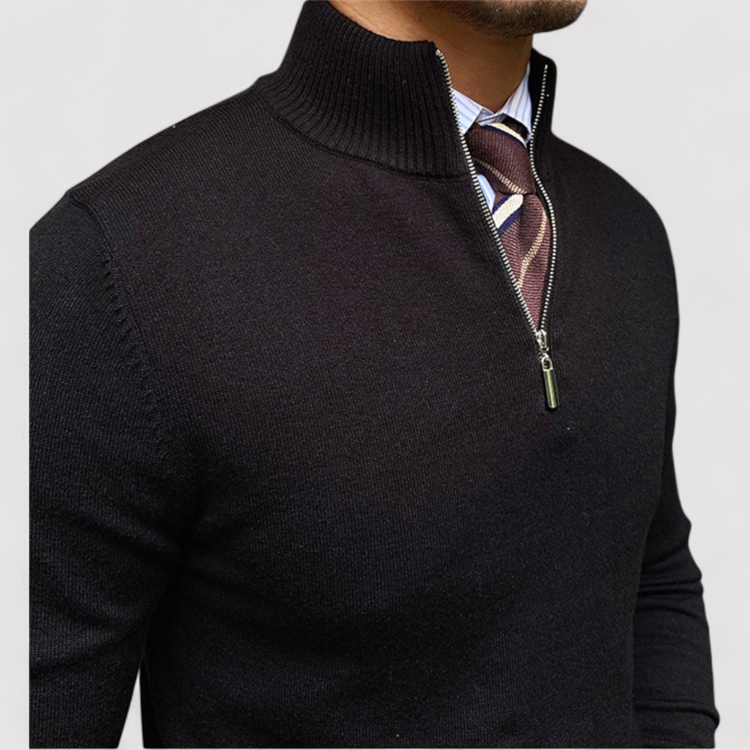 Lorenzi & Montague | The Étienne – Zip Neck Sweater