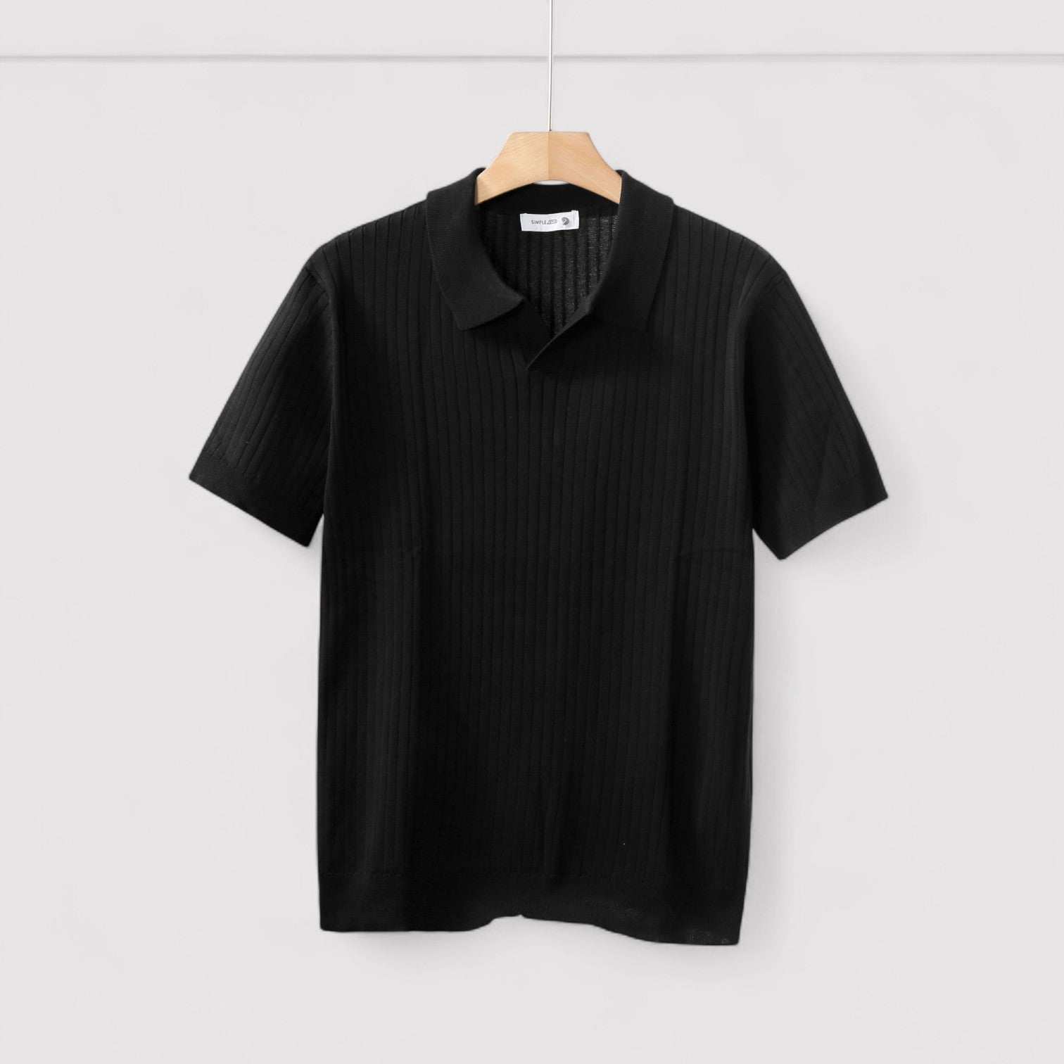 Lorenzi & Montague | The Adrius – Ribbed Knit Polo Shirt