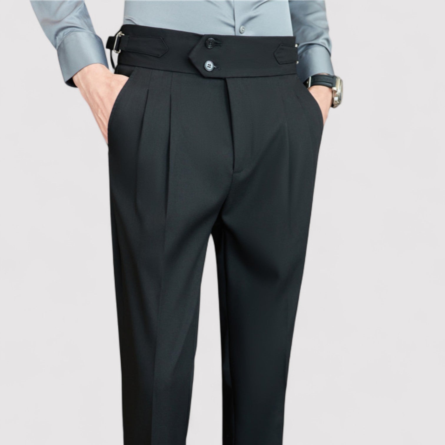 Lorenzi & Montague | The Tiziano – High-Waist Pleated Trousers