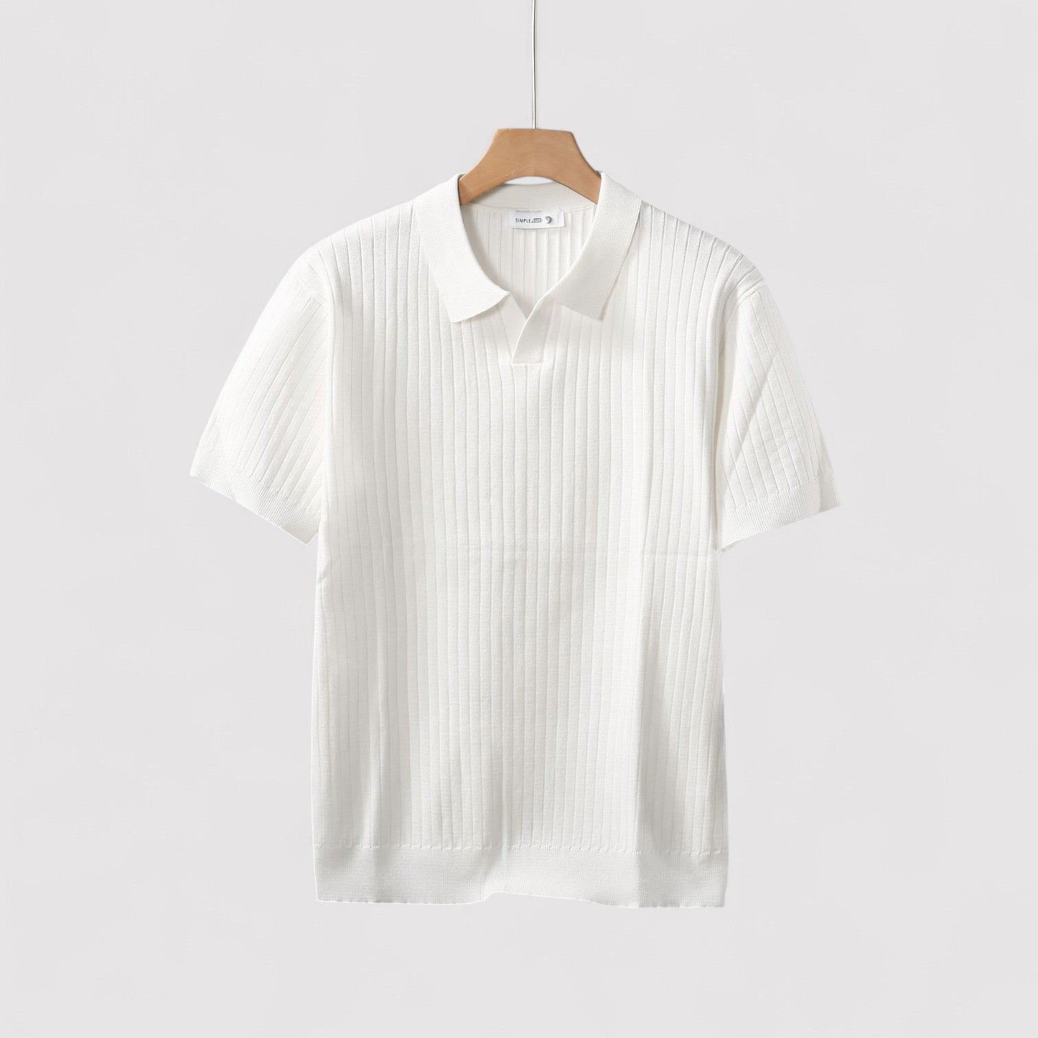 Lorenzi & Montague | The Adrius – Ribbed Knit Polo Shirt