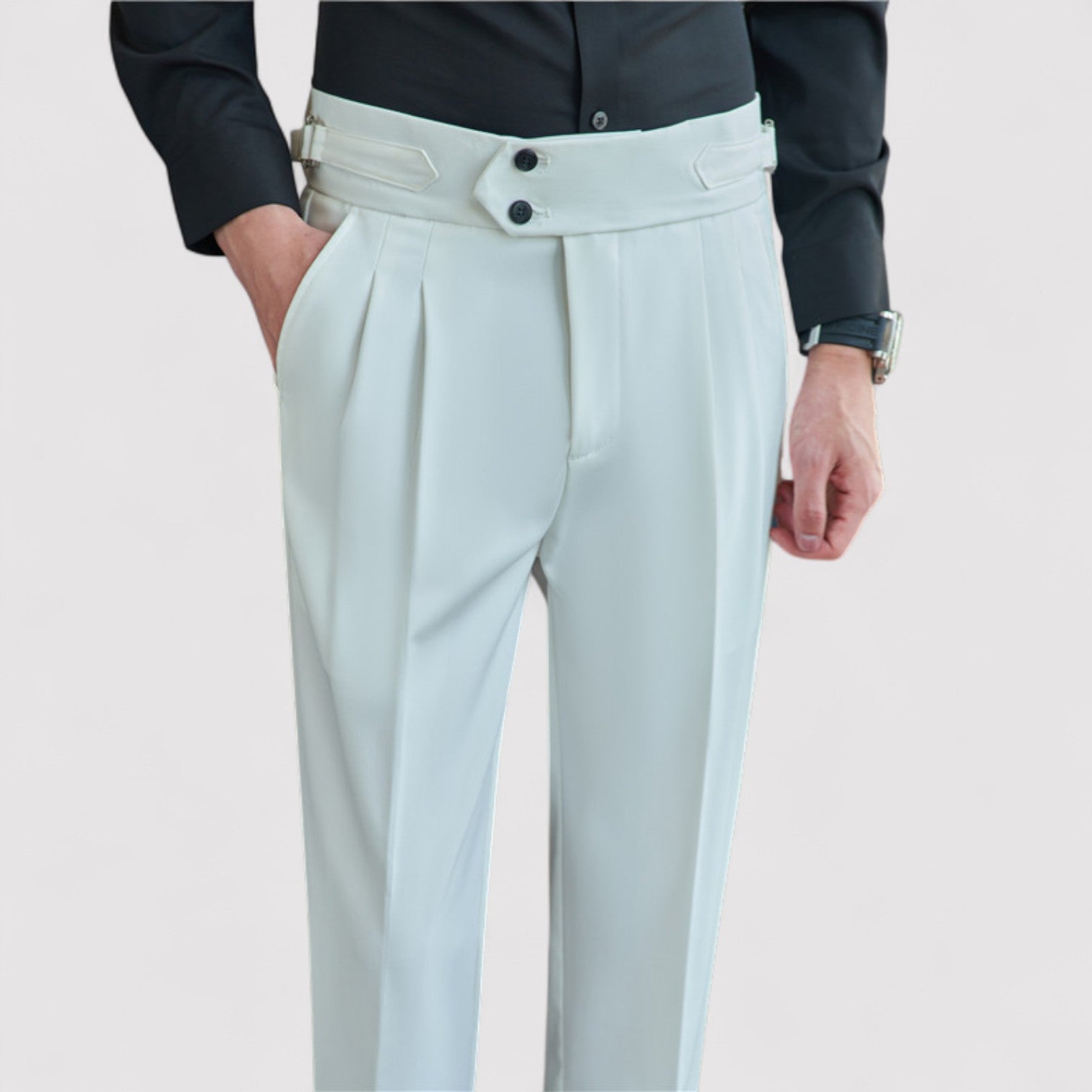 Lorenzi & Montague | The Tiziano – High-Waist Pleated Trousers