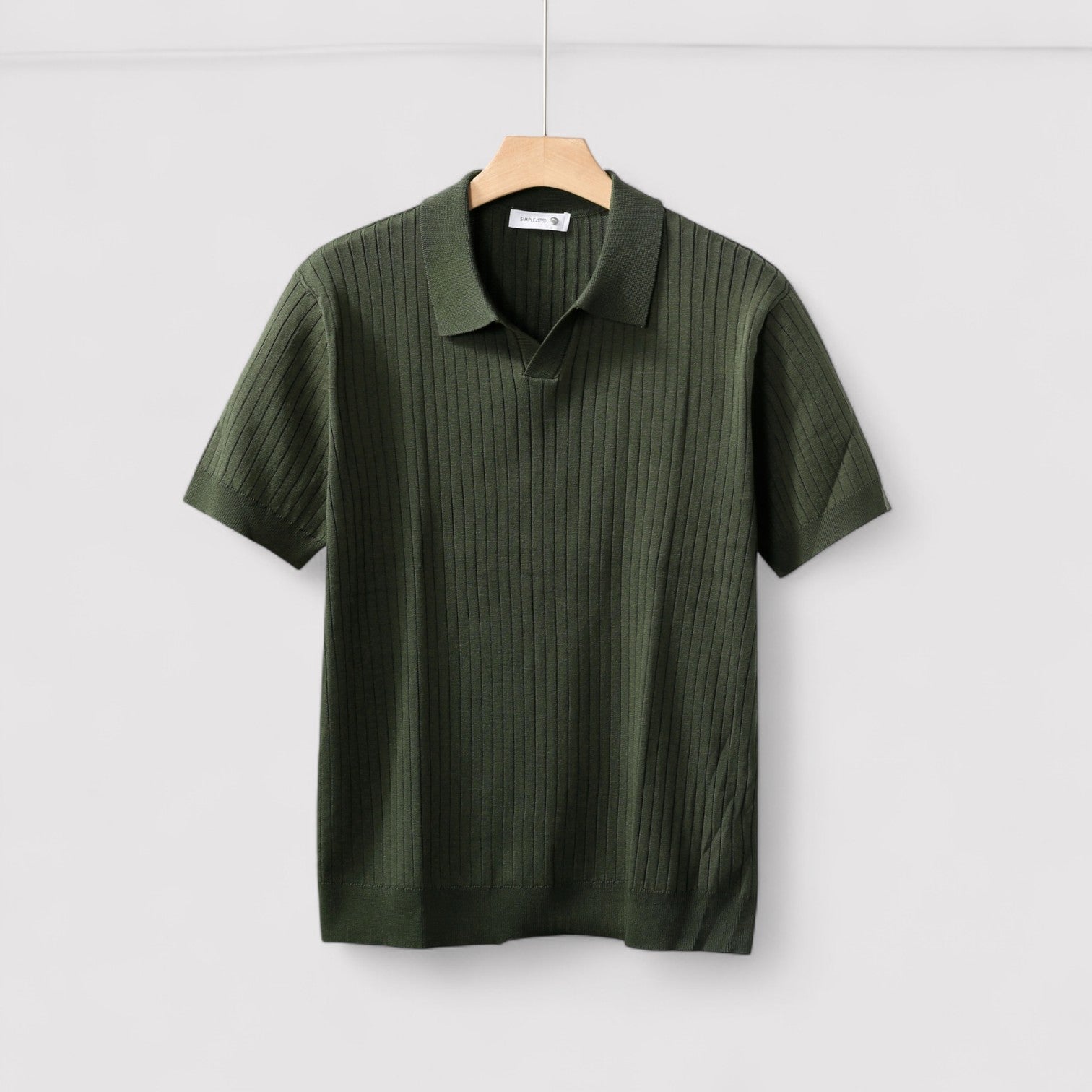 Lorenzi & Montague | The Adrius – Ribbed Knit Polo Shirt