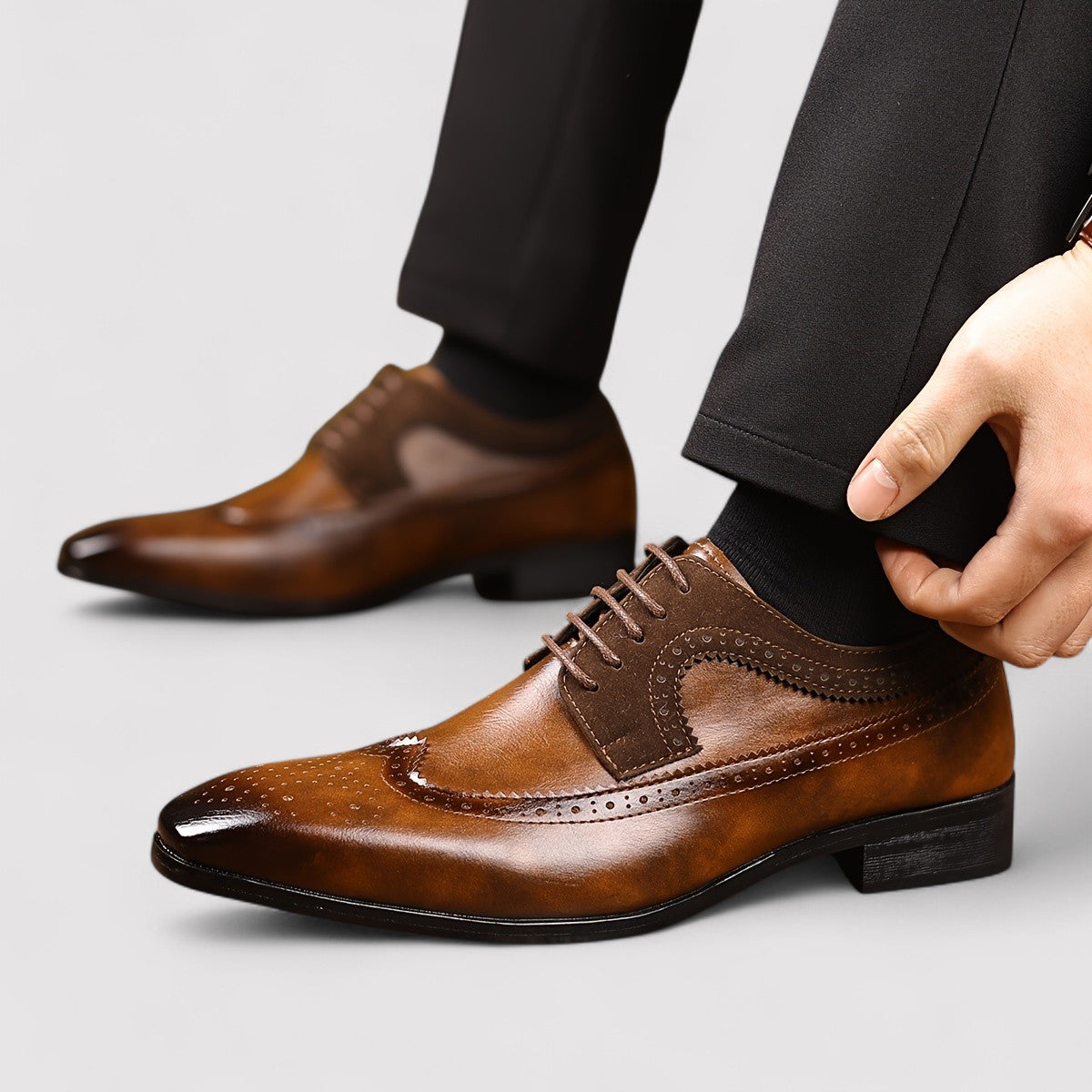 Lorenzi & Montague | The Chesterfield – Brogue Oxford Dress Shoes