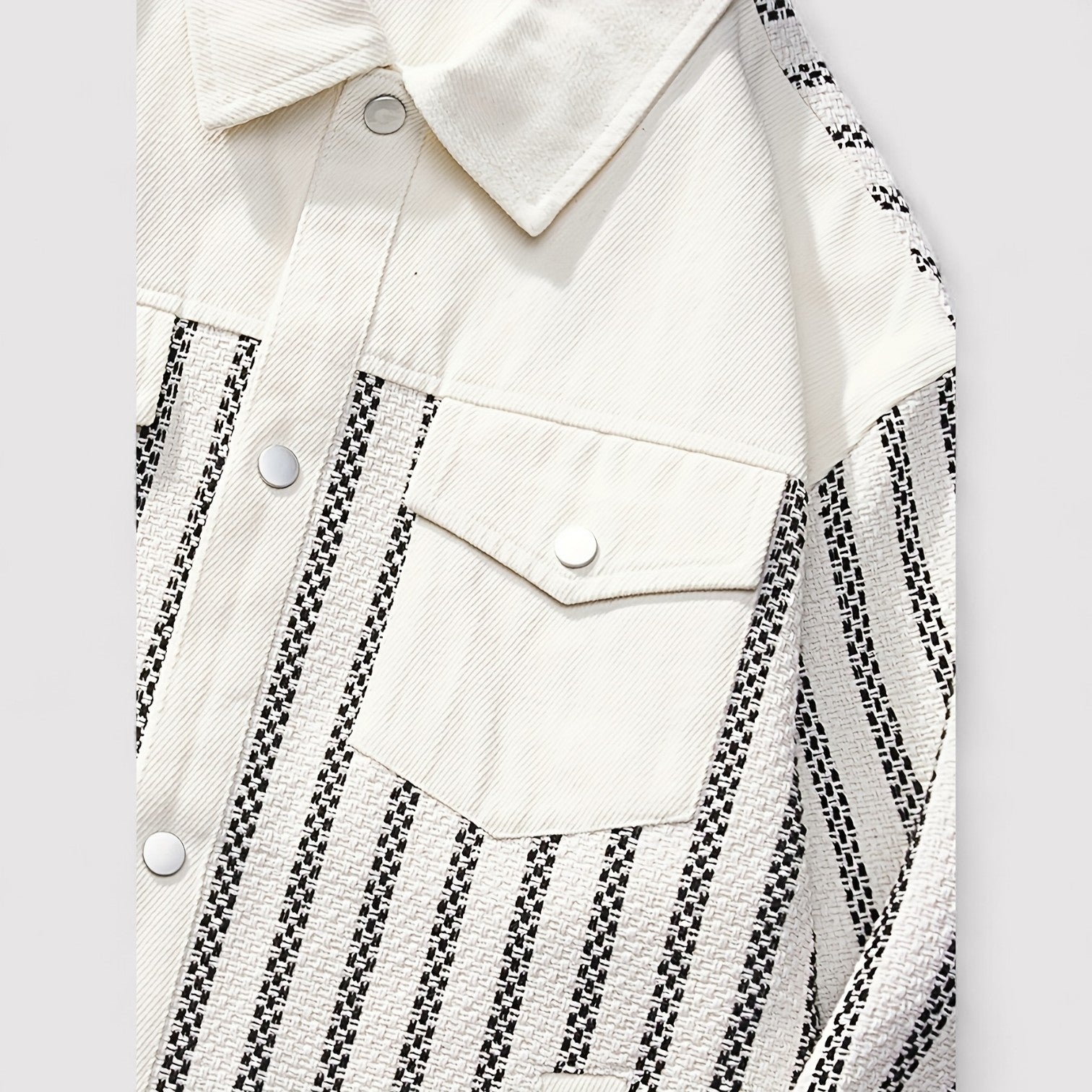 Lorenzi & Montague | The Gianni – Striped Button-Up Bomber