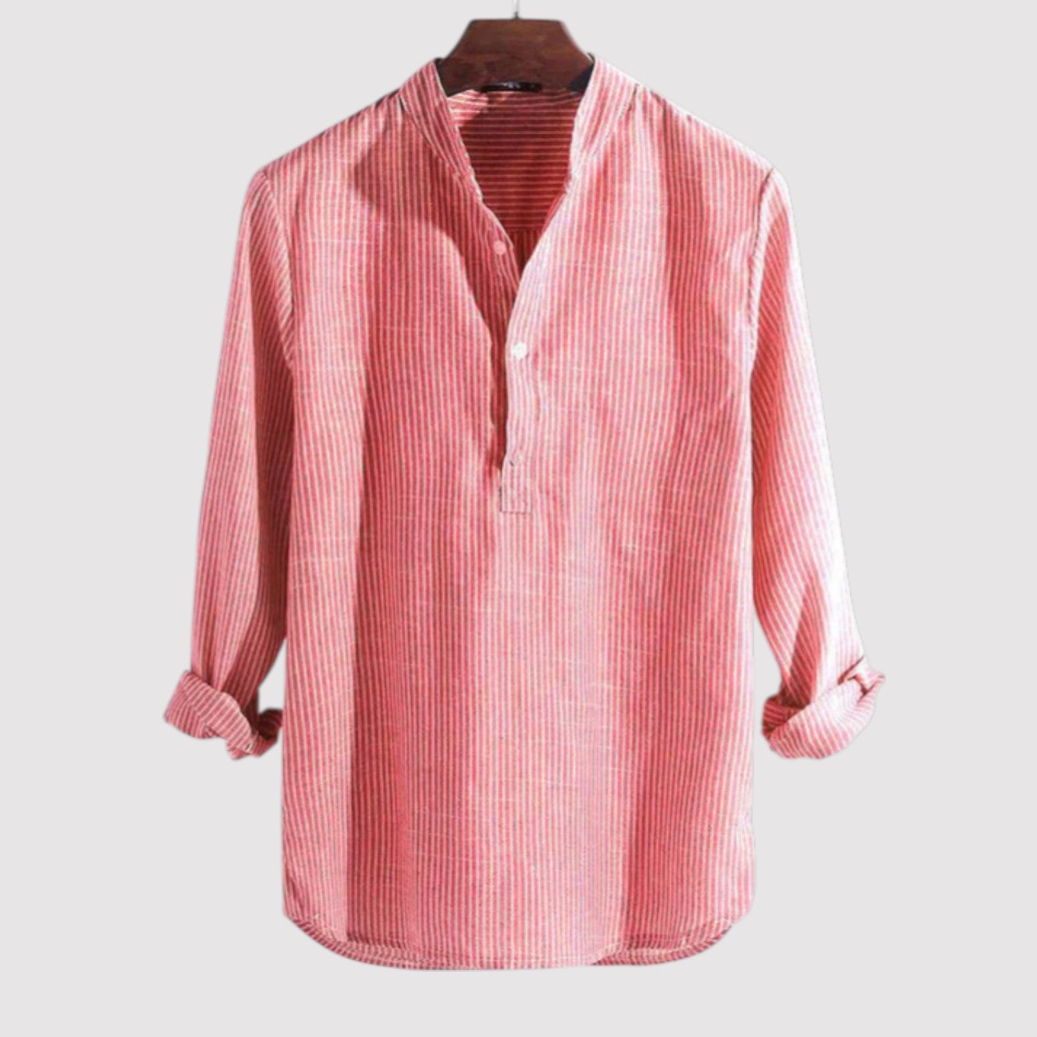 Lorenzi & Montague | The James – Linen Blend Henley Shirt