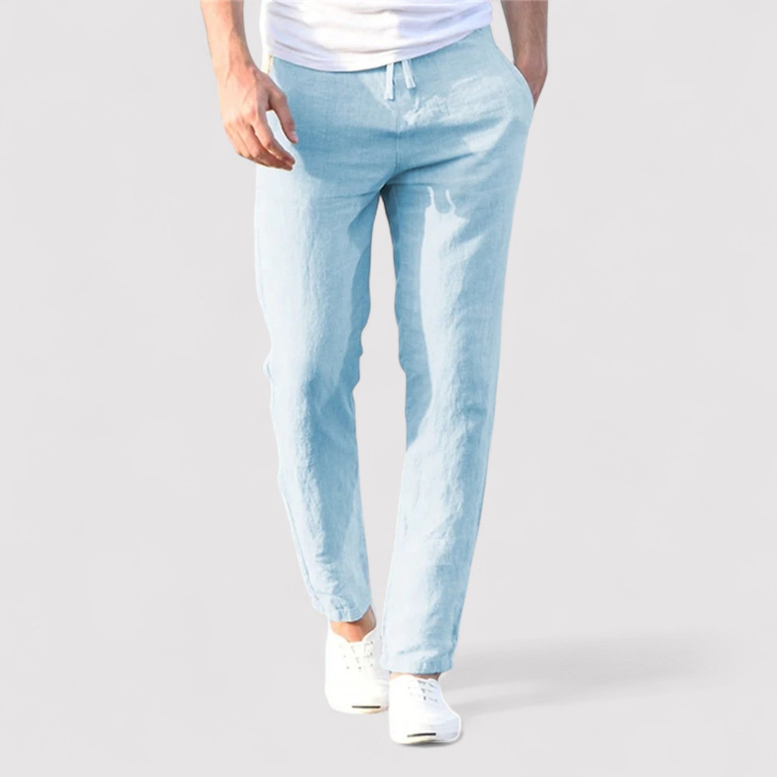 Lorenzi & Montague | The Niccolò – Linen Drawstring Trousers