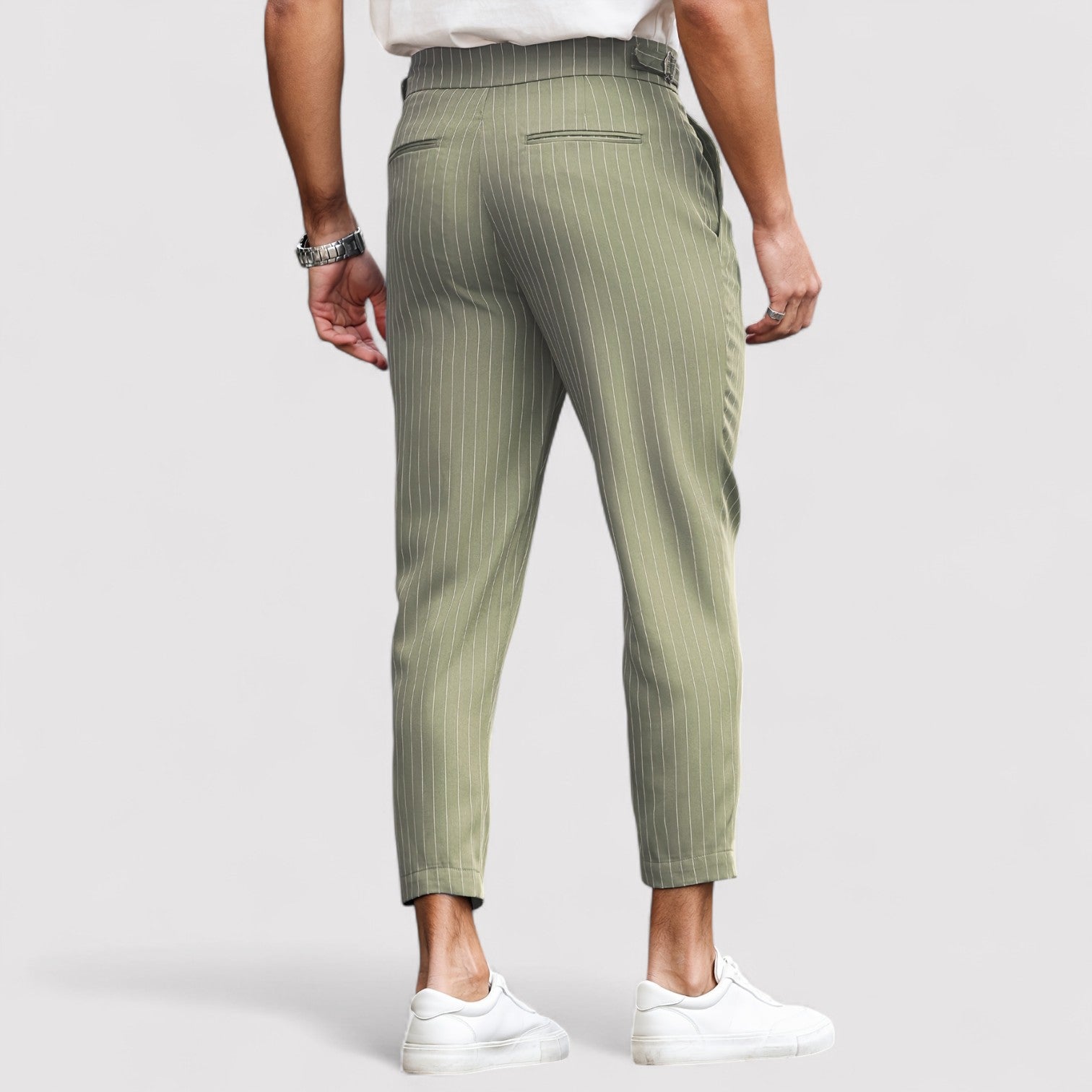 Lorenzi & Montague | The Valentino – Cropped Pinstripe Trousers