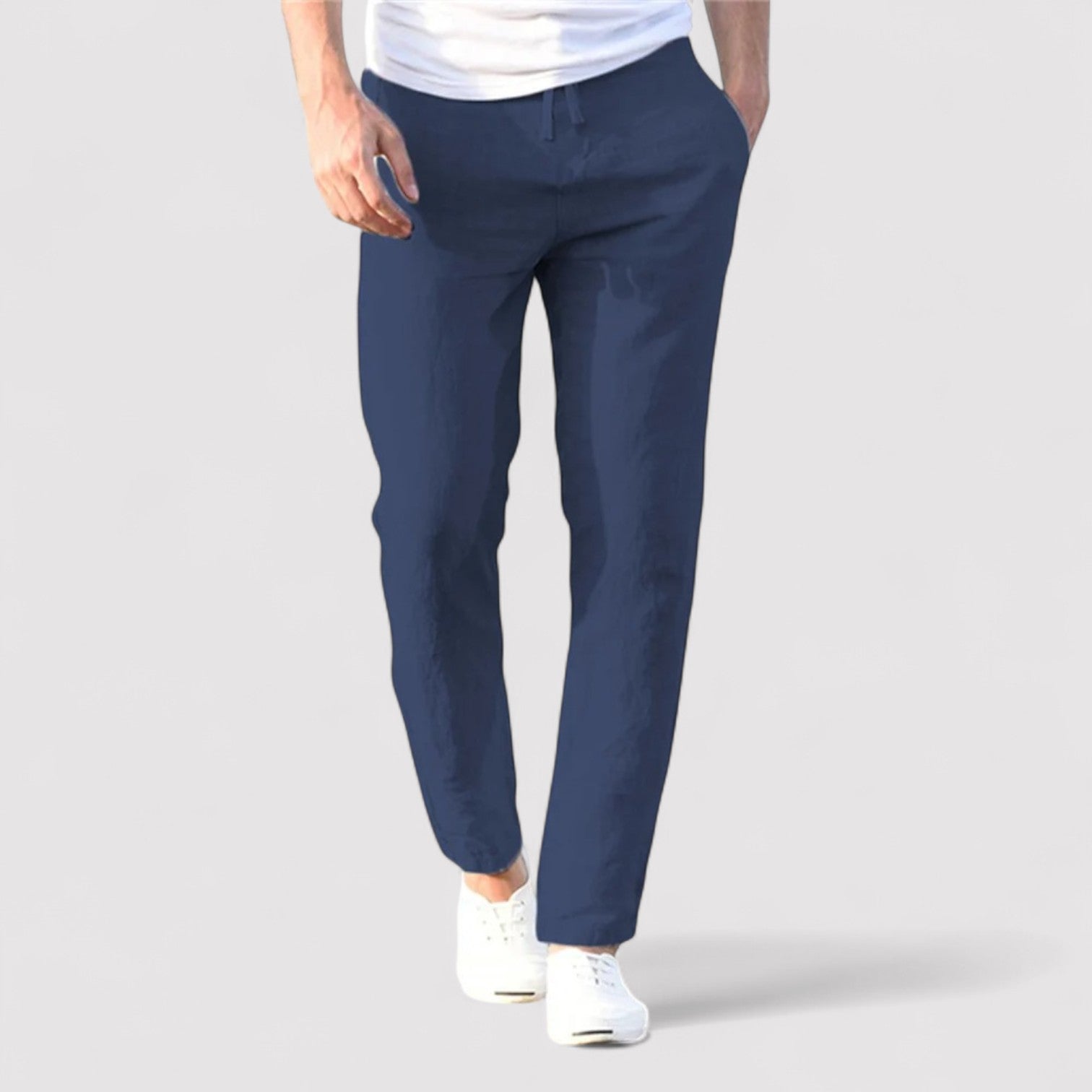Lorenzi & Montague | The Niccolò – Linen Drawstring Trousers
