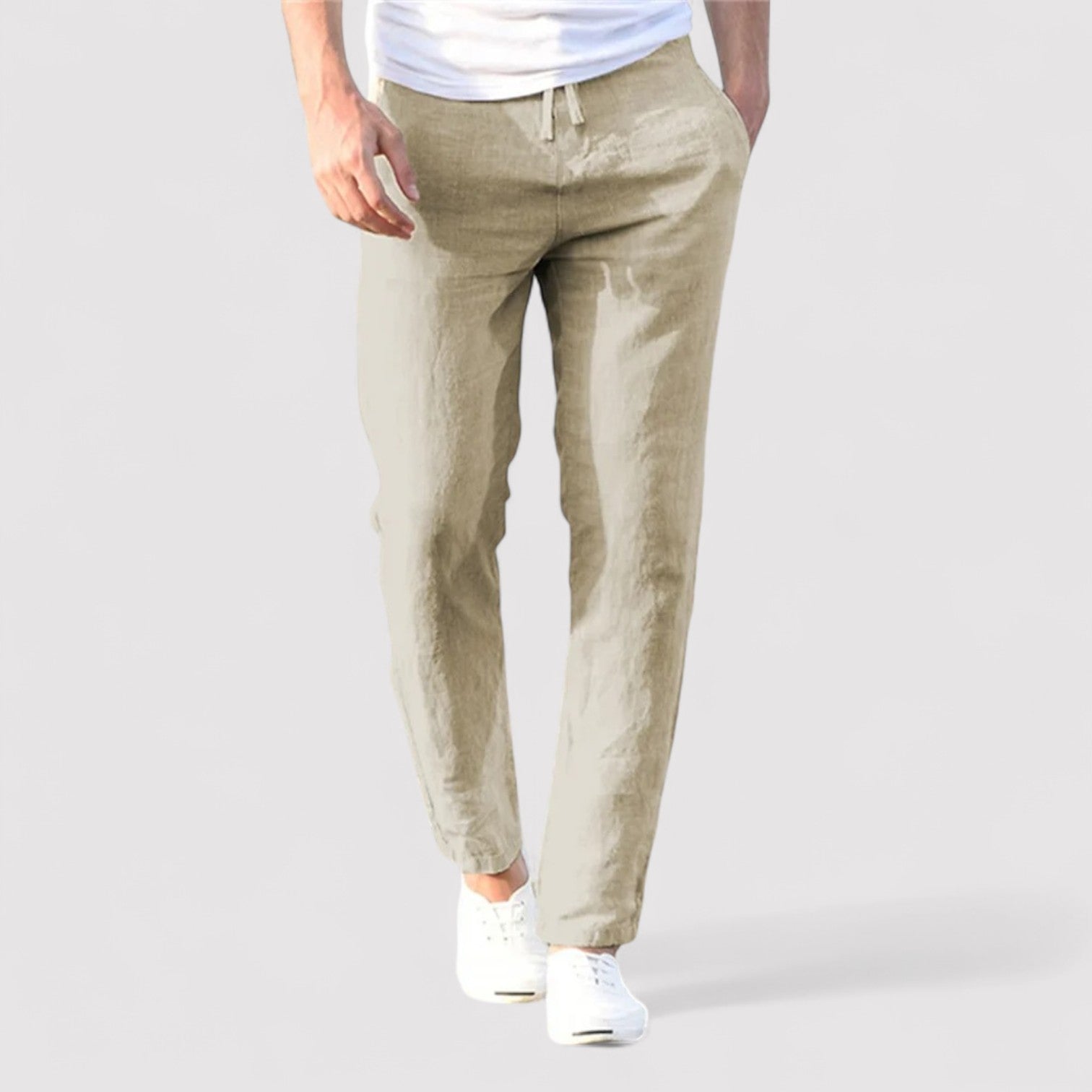 Lorenzi & Montague | The Niccolò – Linen Drawstring Trousers