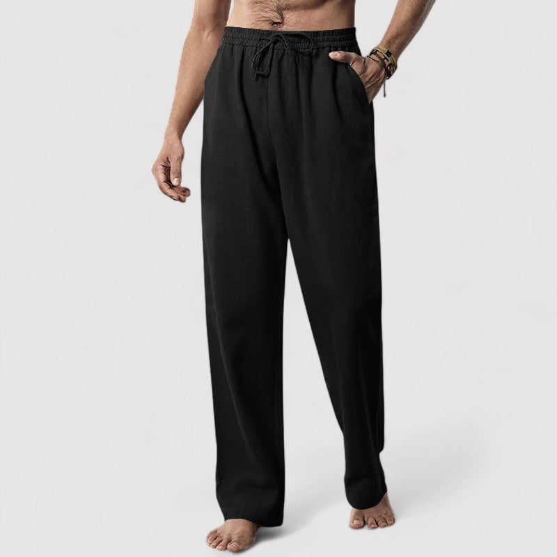 Lorenzi & Montague | The Giovanni – Linen Drawstring Trousers