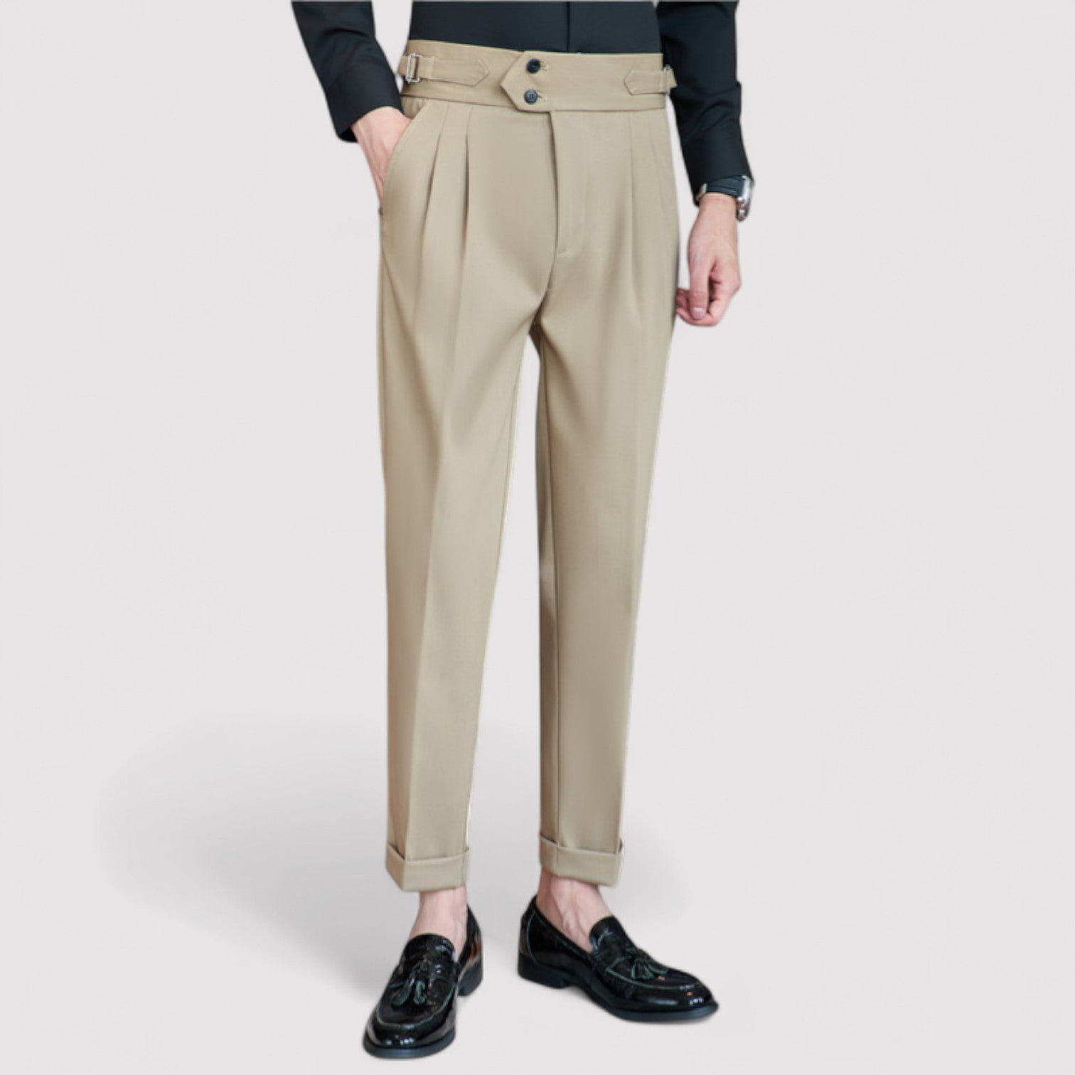 Lorenzi & Montague | The Tiziano – High-Waist Pleated Trousers
