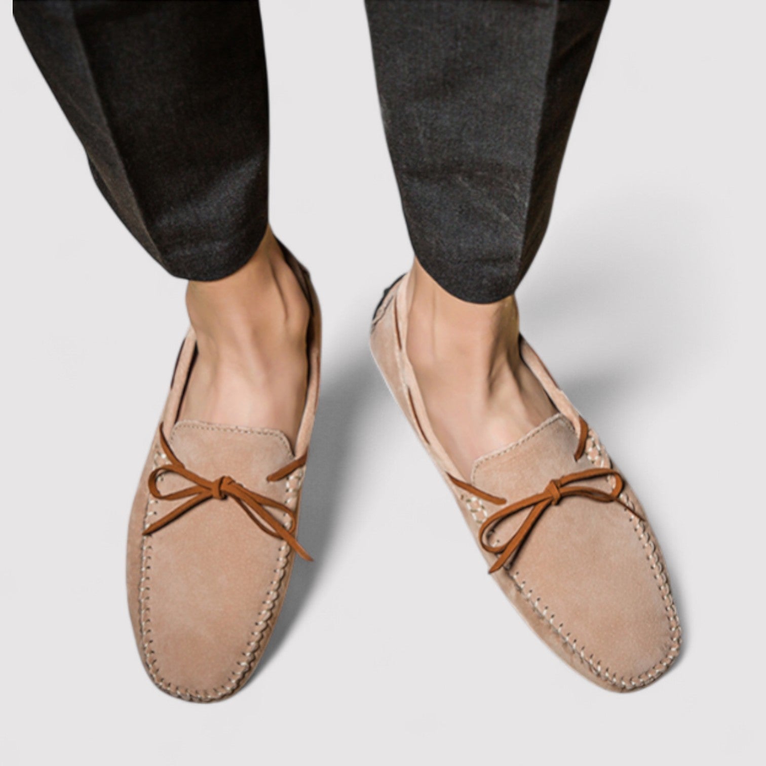 Lorenzi & Montague | The Daniele – Suede Bow Driving Loafers